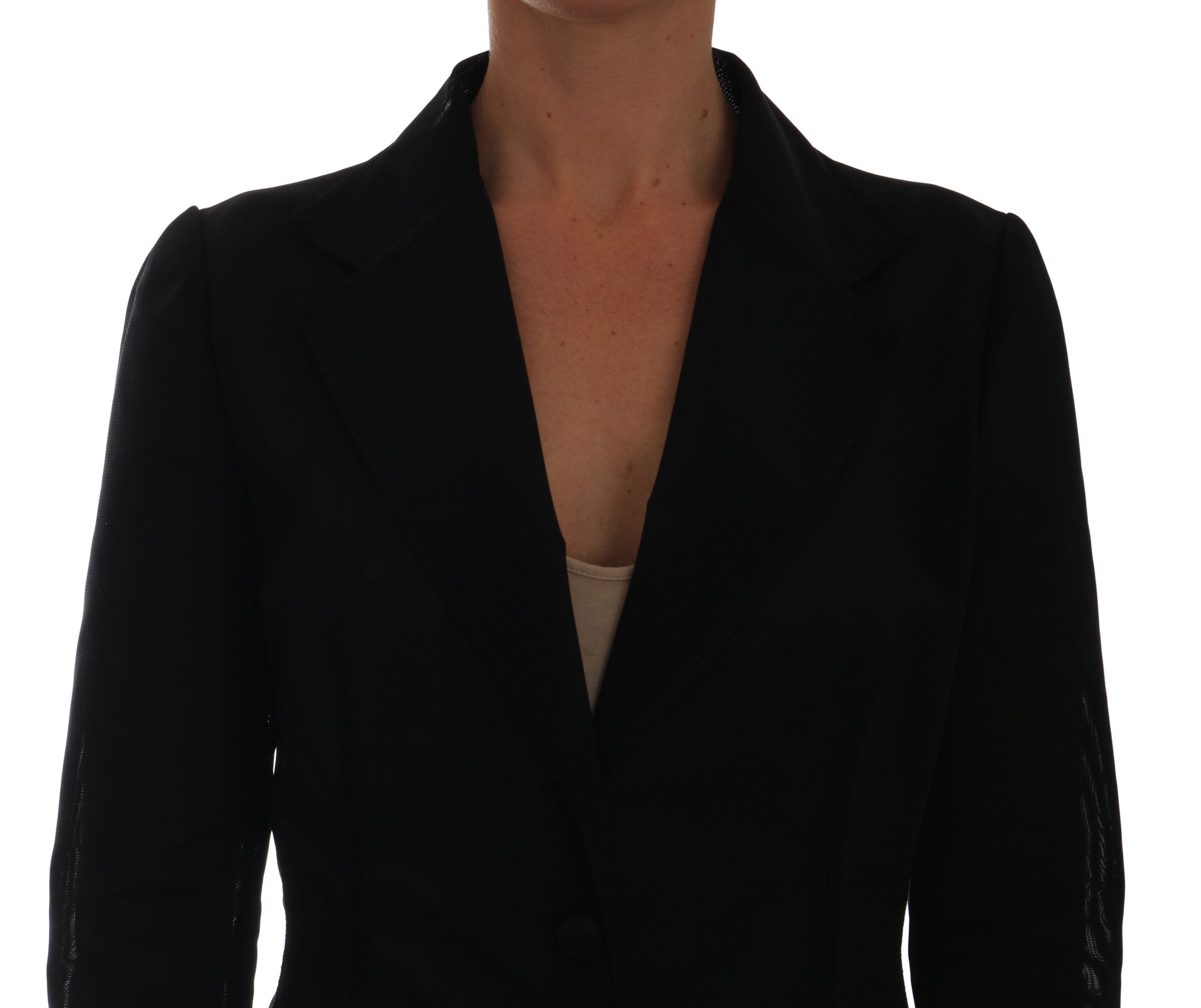 Dolce & Gabbana Schwarze Nylon-Netz-Blazer-Jacke-3