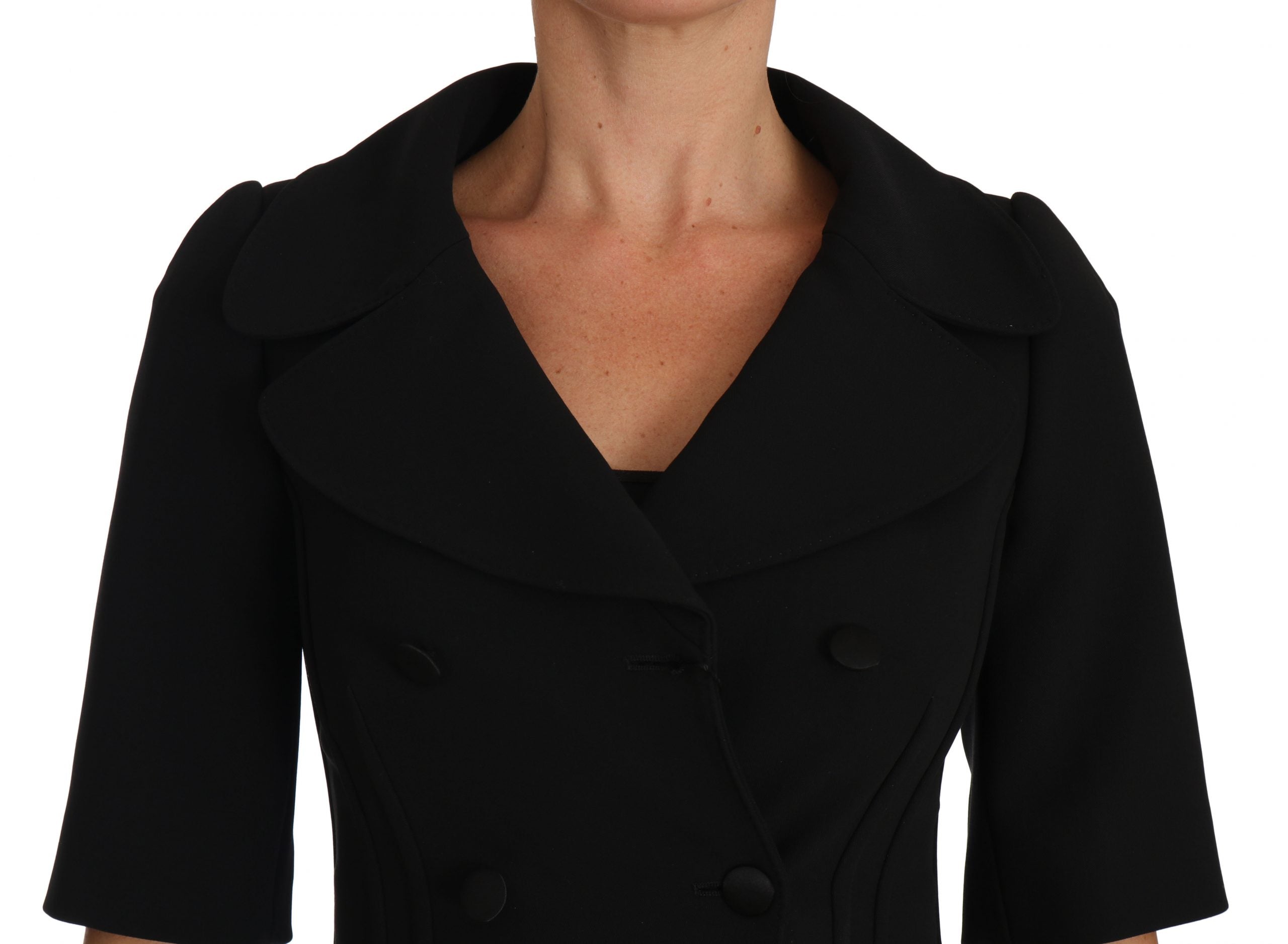 Chaqueta blazer corta de lana negra de Dolce & Gabbana-4