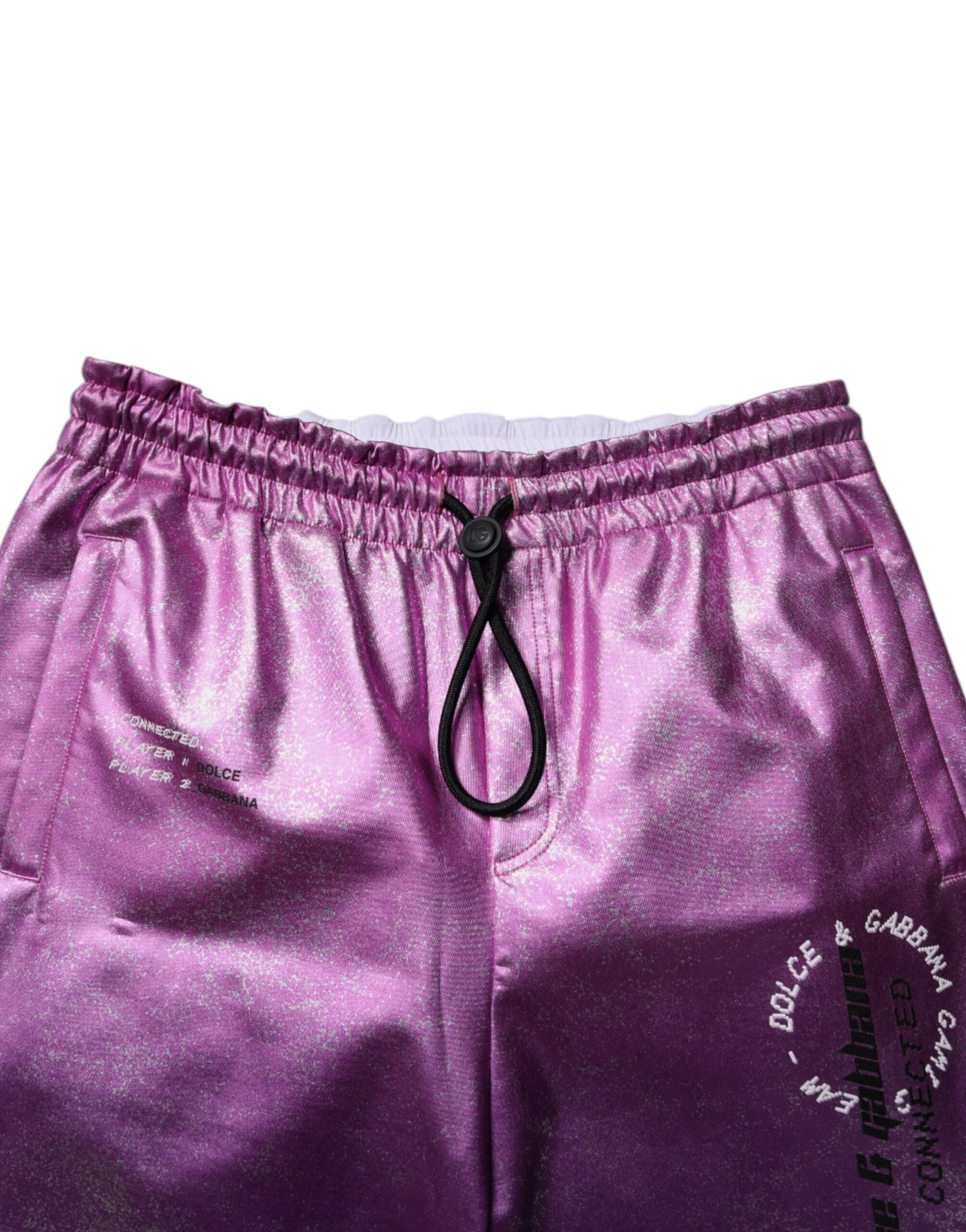 Dolce & Gabbana pink and purple two-tone jogger sweatpants trousers-5