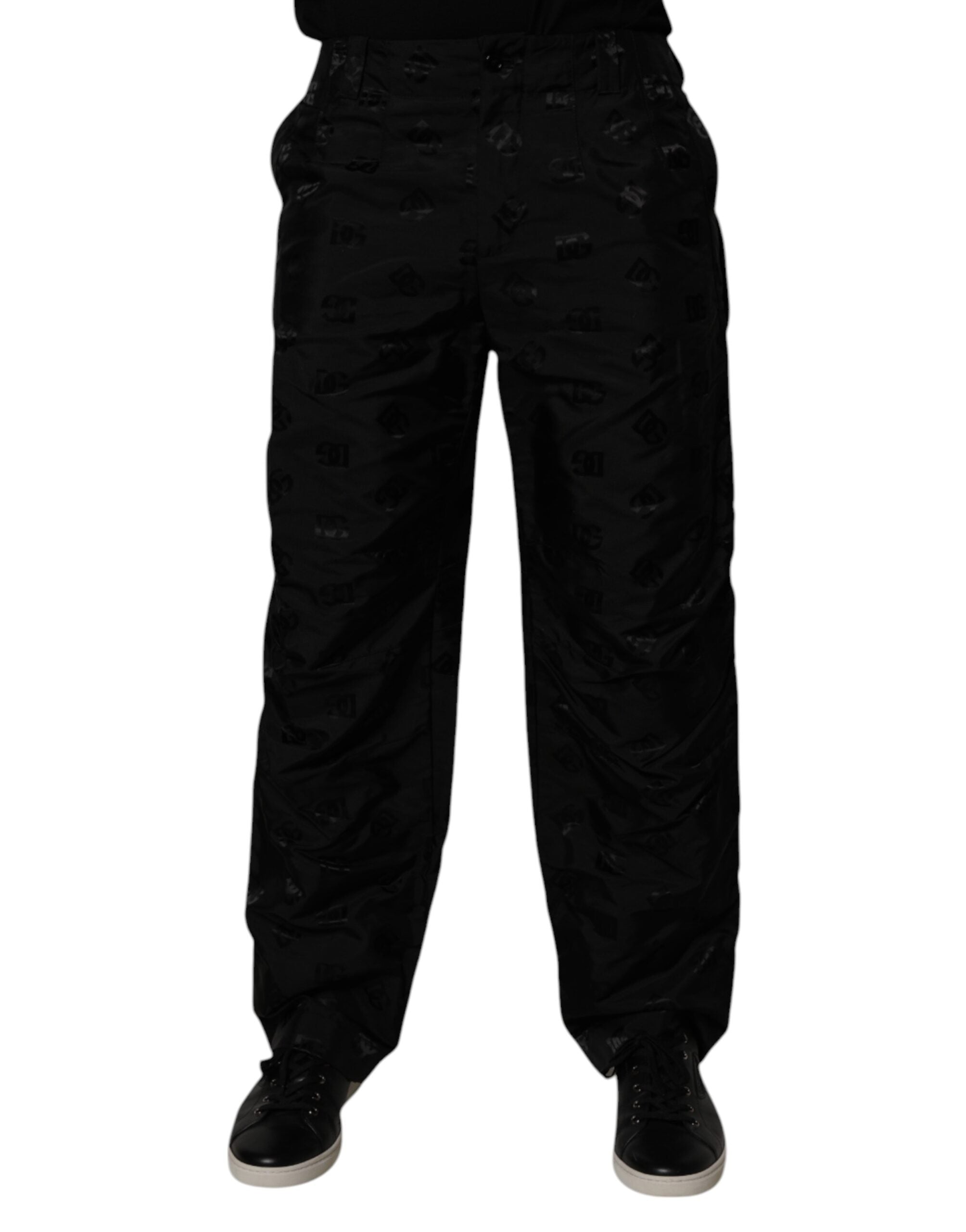 Dolce & Gabbana Black Logo Monogram Trousers-2