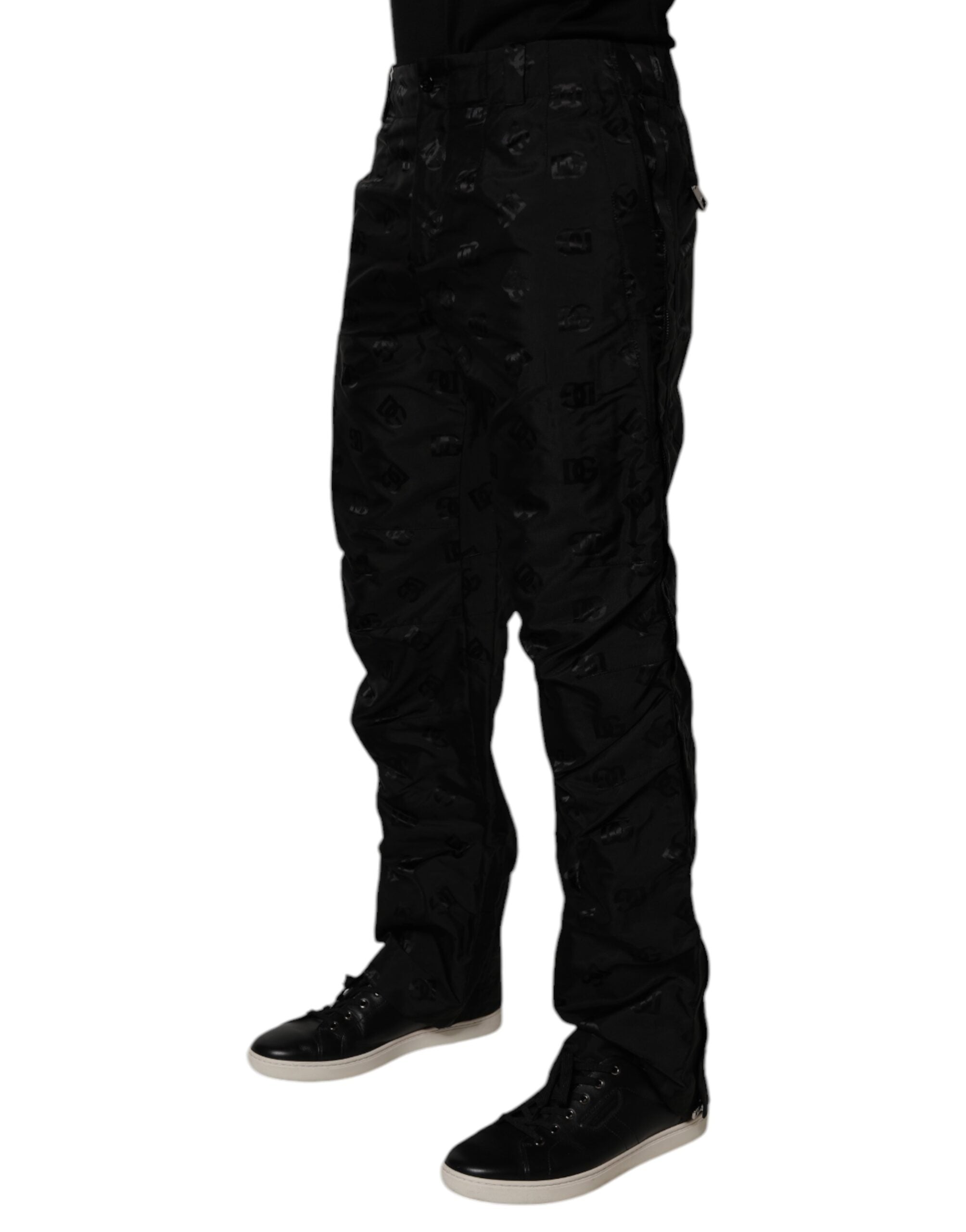 Dolce & Gabbana Black Logo Monogram Trousers-3