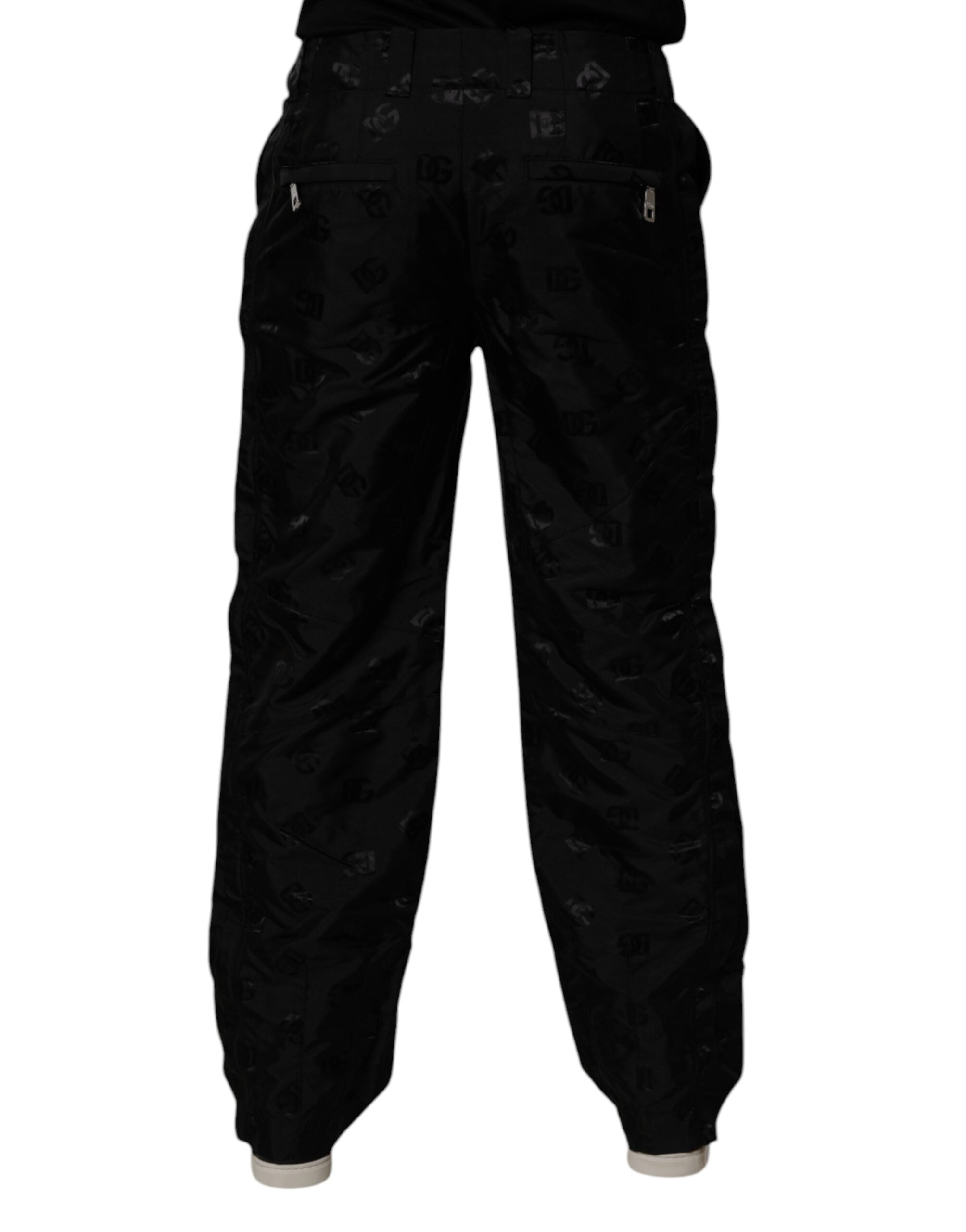 Dolce & Gabbana Black Logo Monogram Trousers-4