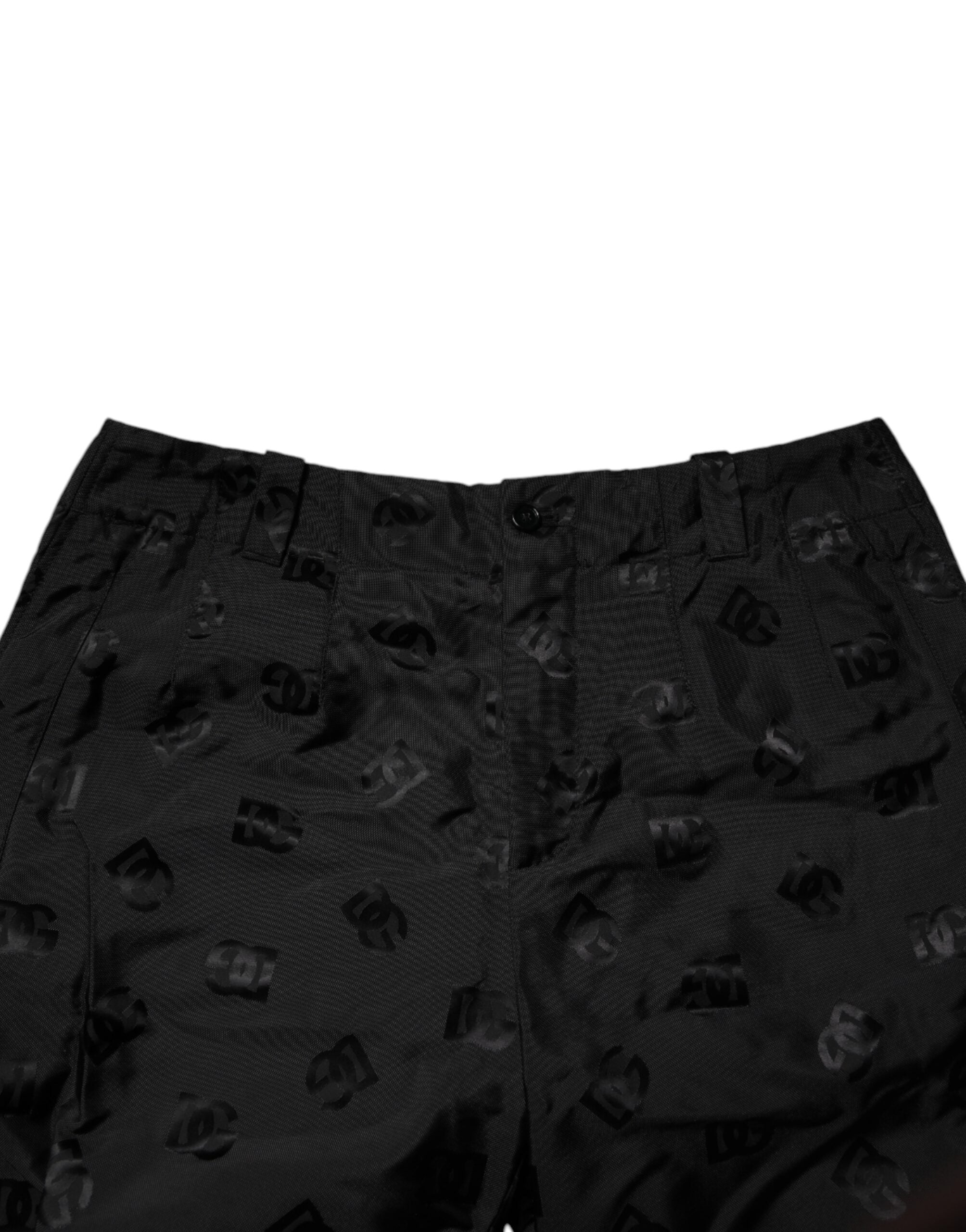 Dolce & Gabbana Black Logo Monogram Trousers-5