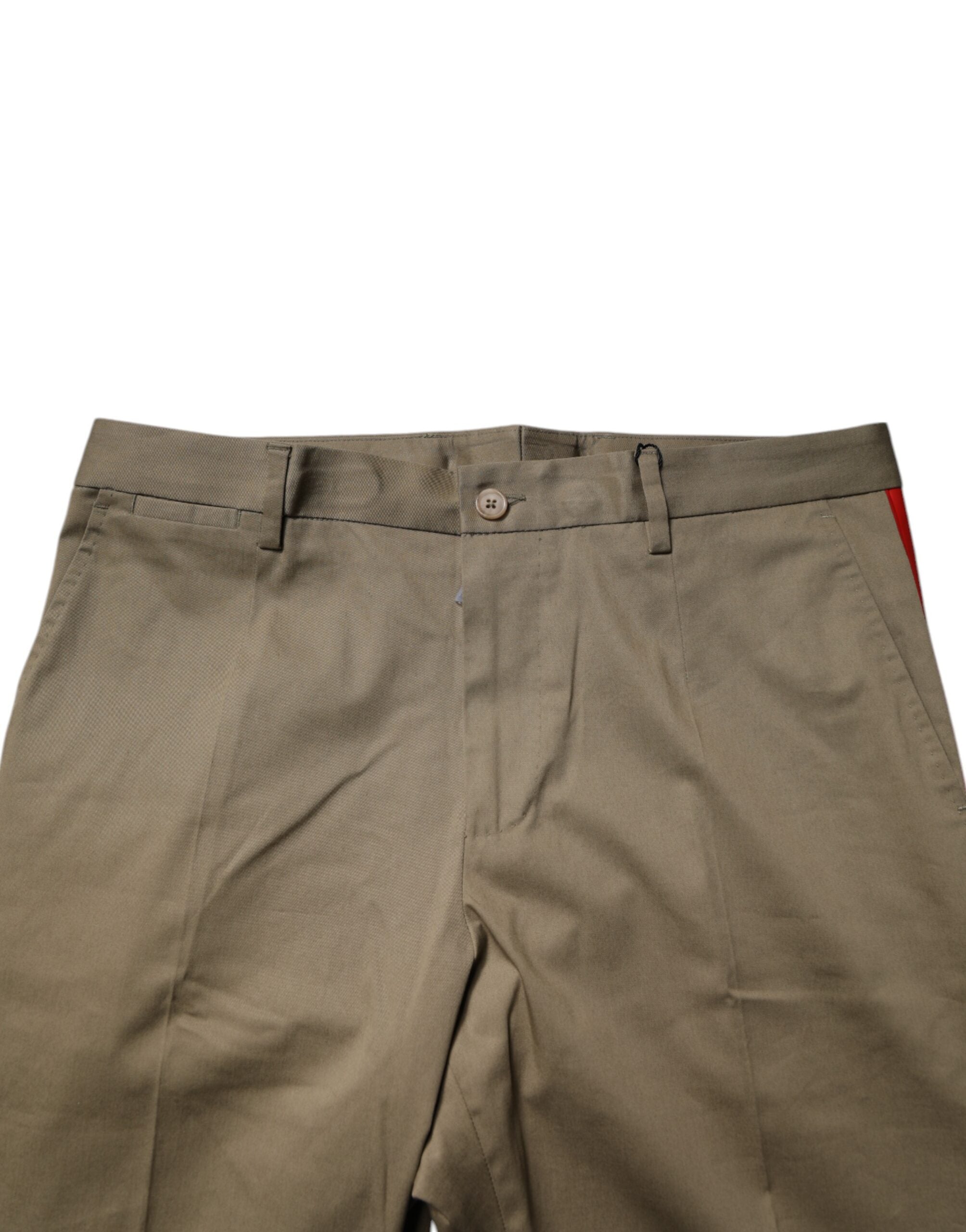 Dolce & Gabbana Dark khaki cotton tapered pants-5