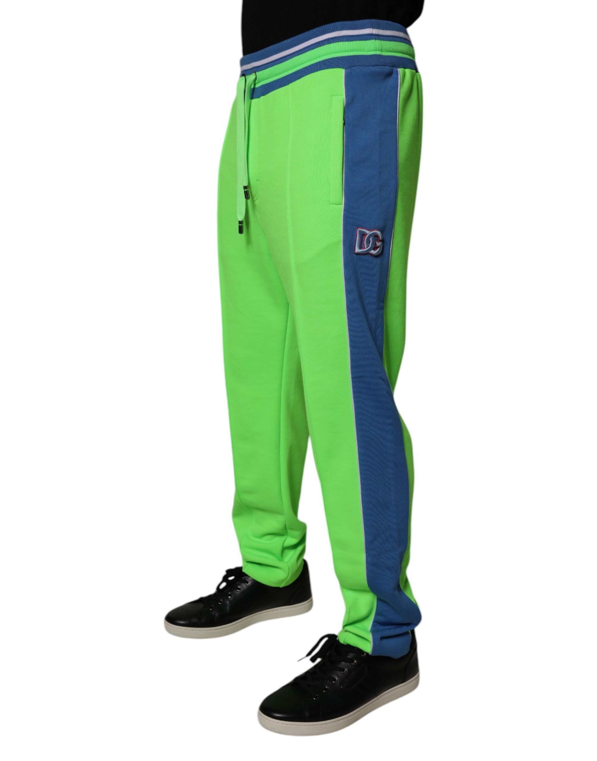 Dolce & Gabbana Green and Blue Jogger Sweatpants Trousers-3
