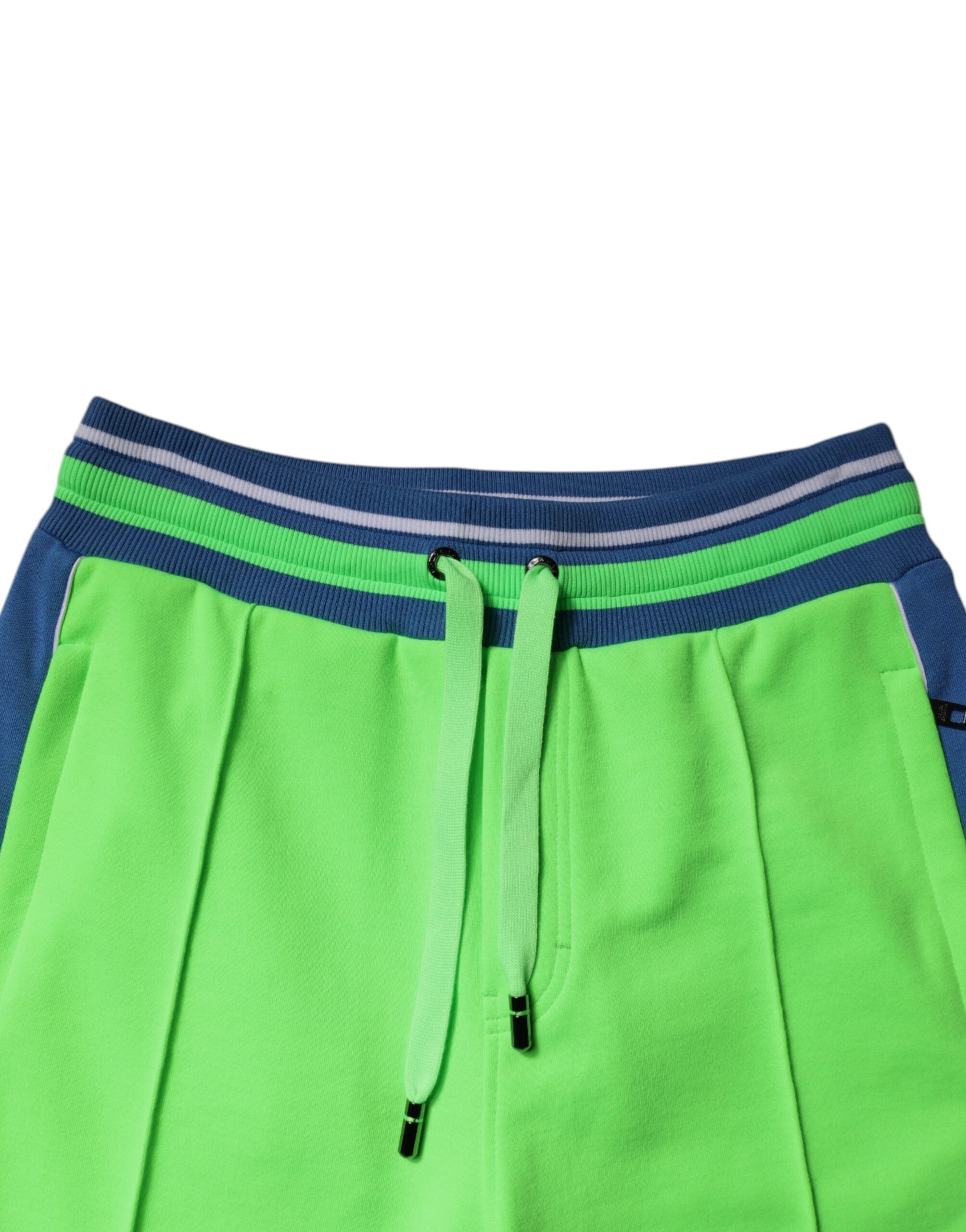 Dolce & Gabbana Green and Blue Jogger Sweatpants Trousers-5