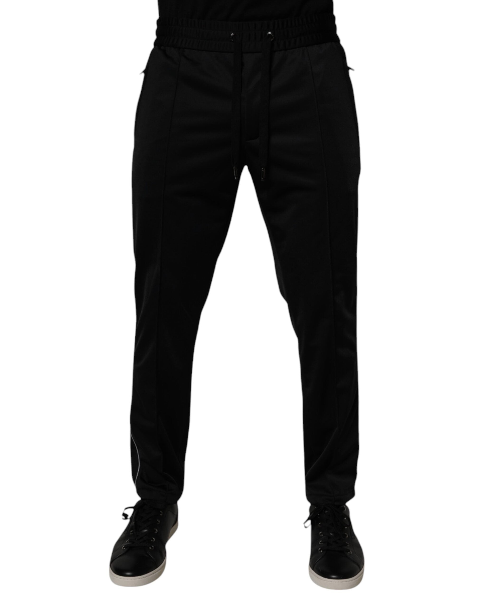 Dolce & Gabbana Black Polyester Men's Jogger Sweatpants Trousers-2