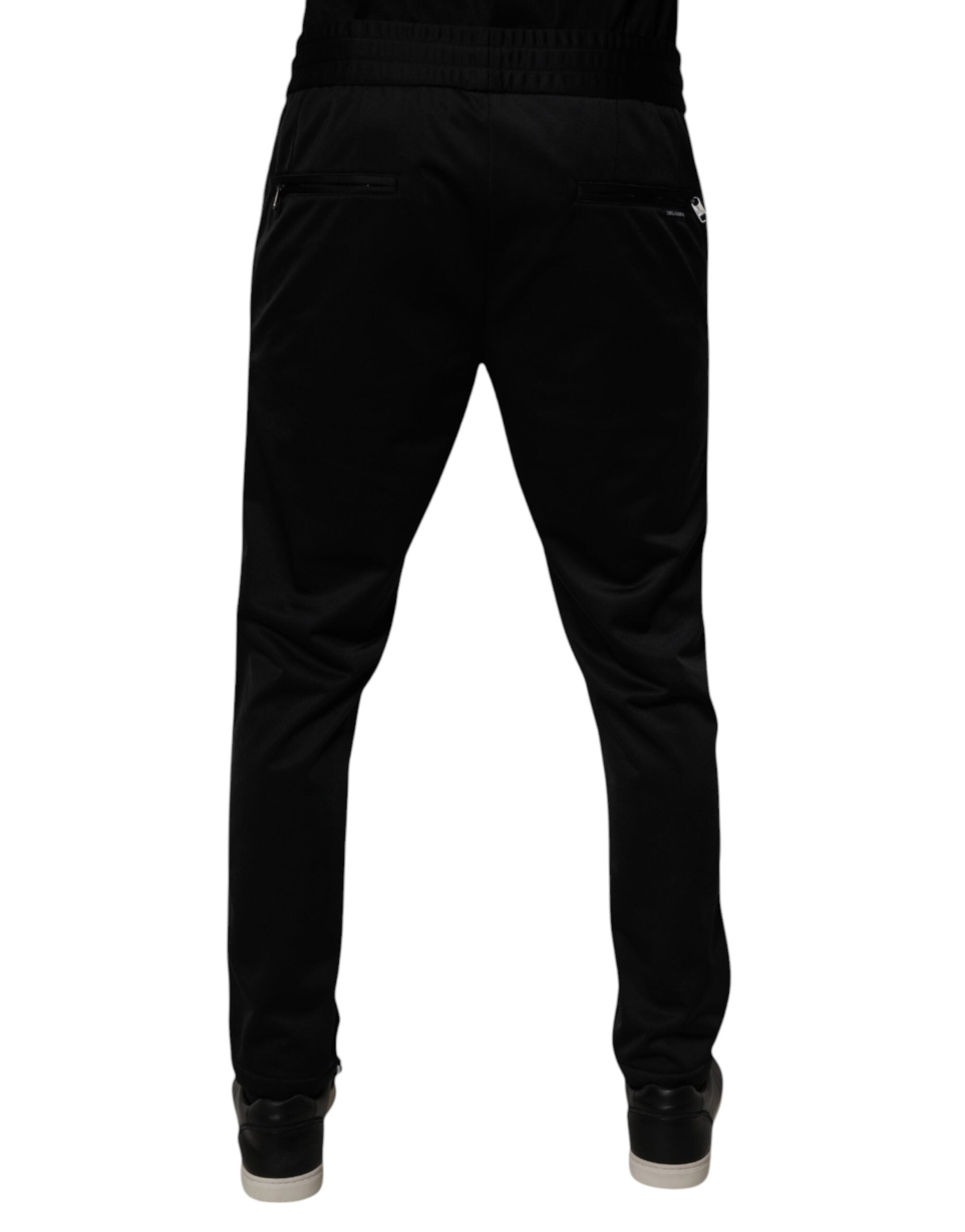 Dolce & Gabbana Black Polyester Men's Jogger Sweatpants Trousers-4