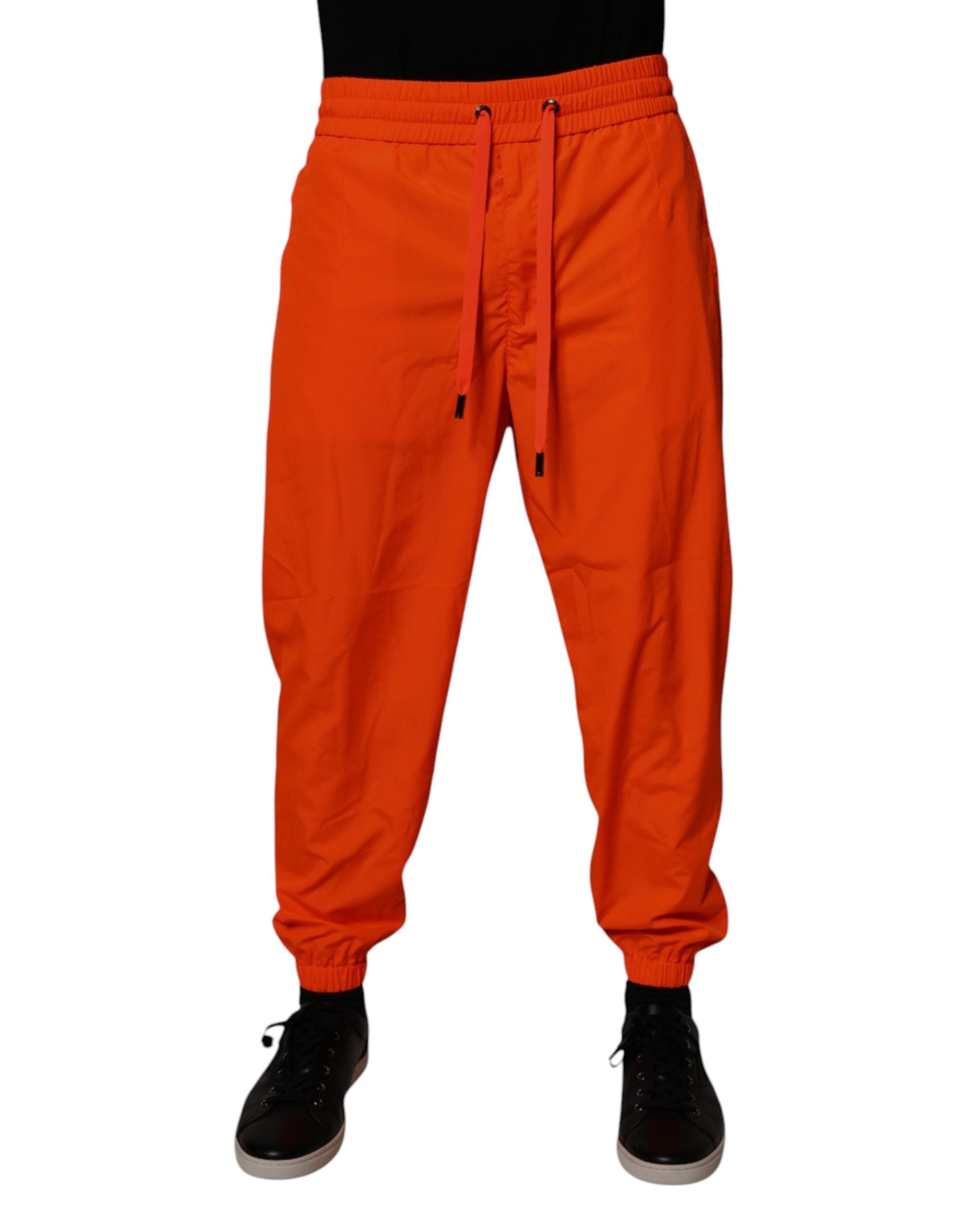 Dolce & Gabbana Orange Polyester Men's Jogger Sweatpants Trousers-1