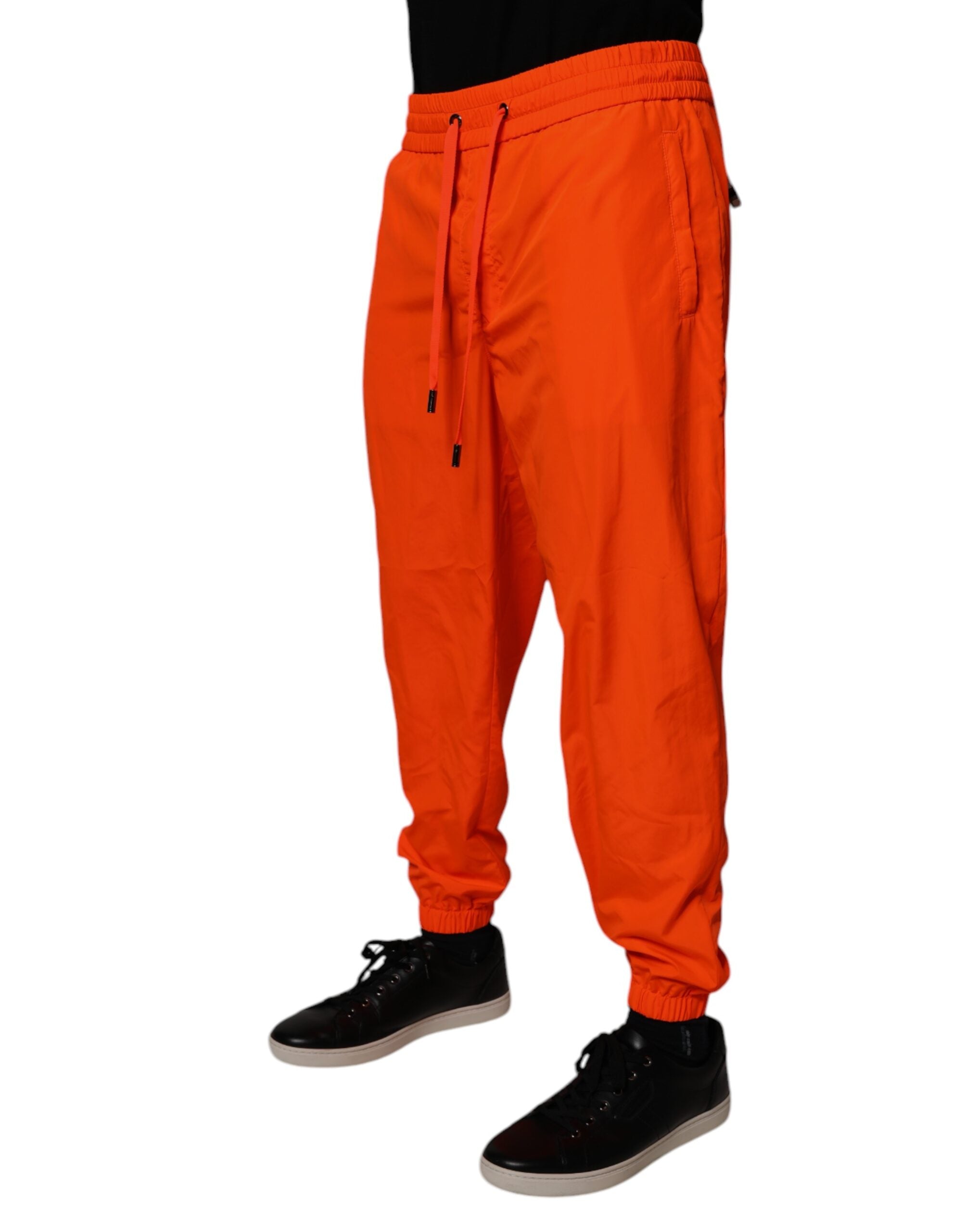 Dolce & Gabbana Orange Polyester Men's Jogger Sweatpants Trousers-3