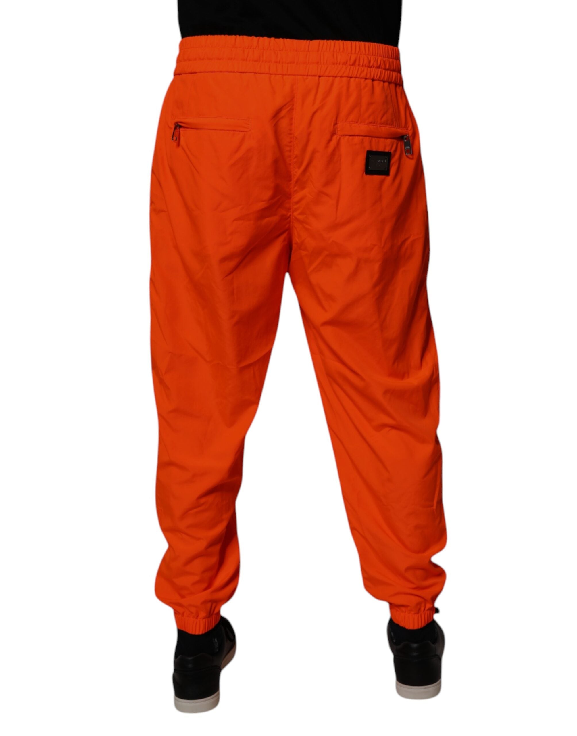Dolce & Gabbana Orange Polyester Men's Jogger Sweatpants Trousers-4