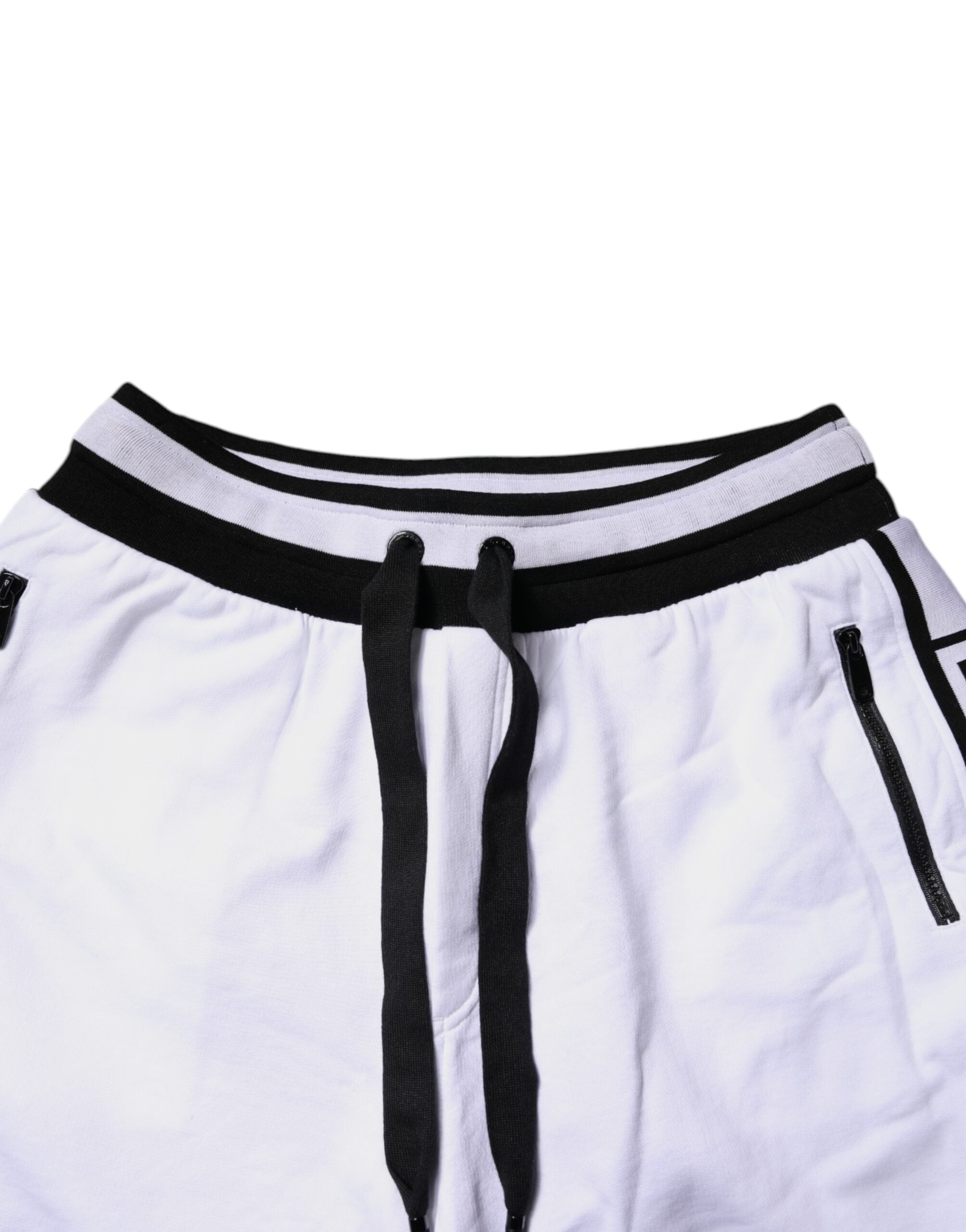Pantalones deportivos de algodón en blanco y negro de Dolce & Gabbana-5