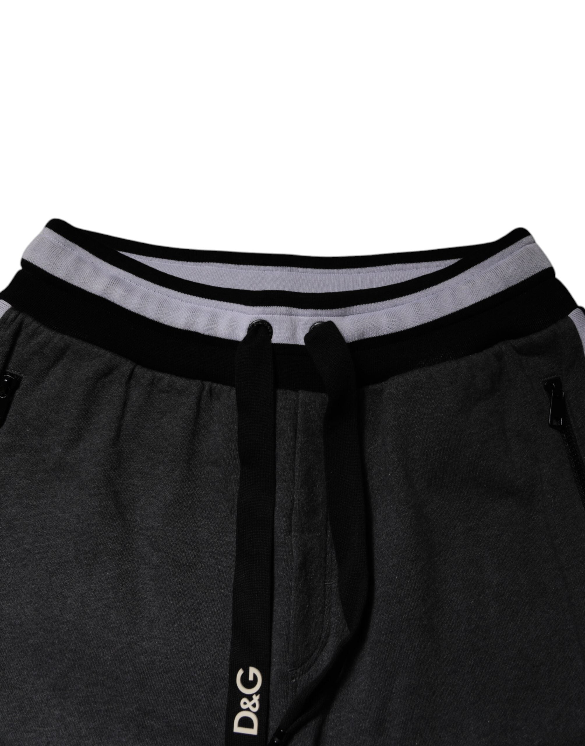 Pantalones deportivos de algodón en capas negros y grises de Dolce & Gabbana para hombre-5