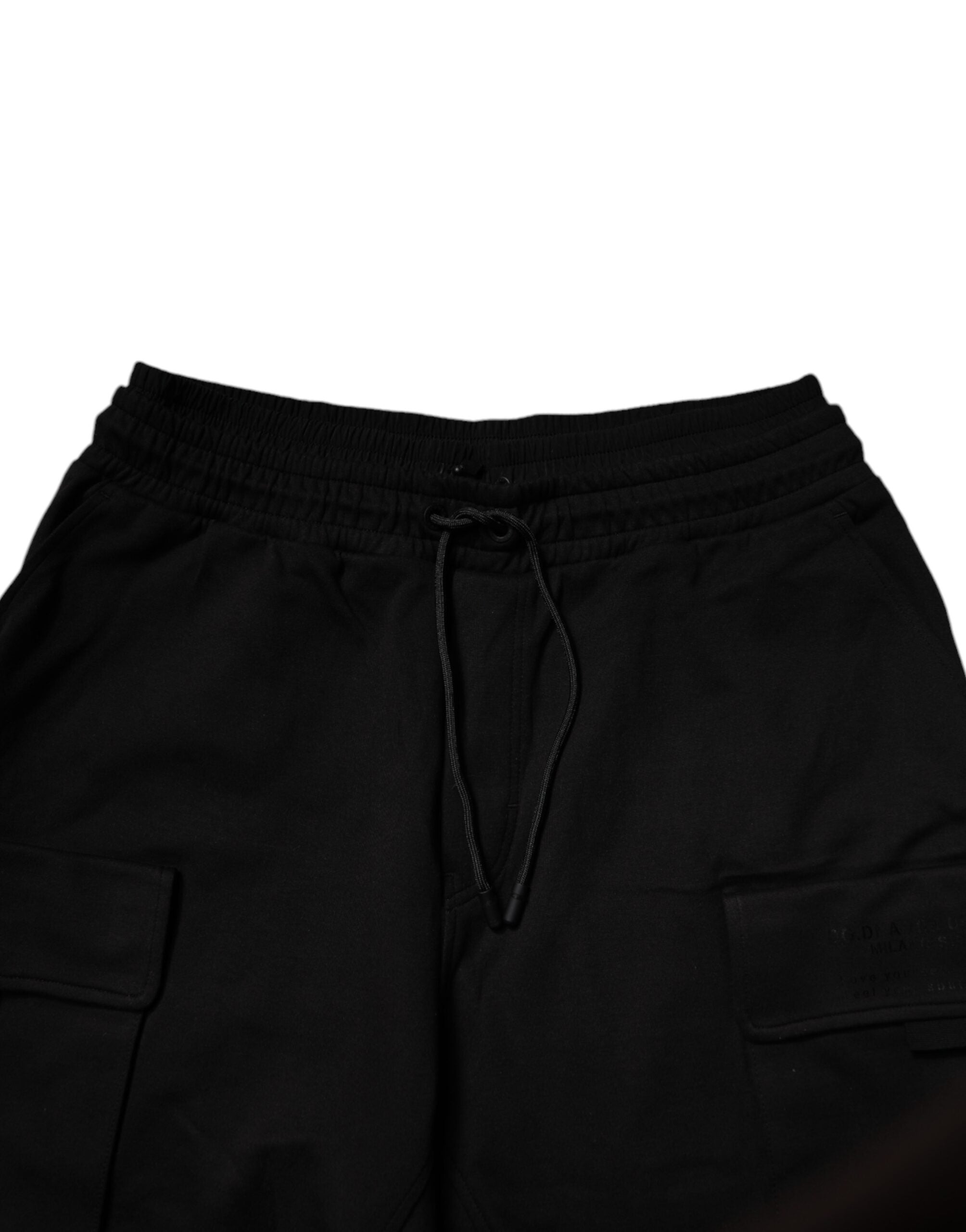 Dolce & Gabbana Black Cotton Men's Cargo Jogger Sweatpants Trousers-5