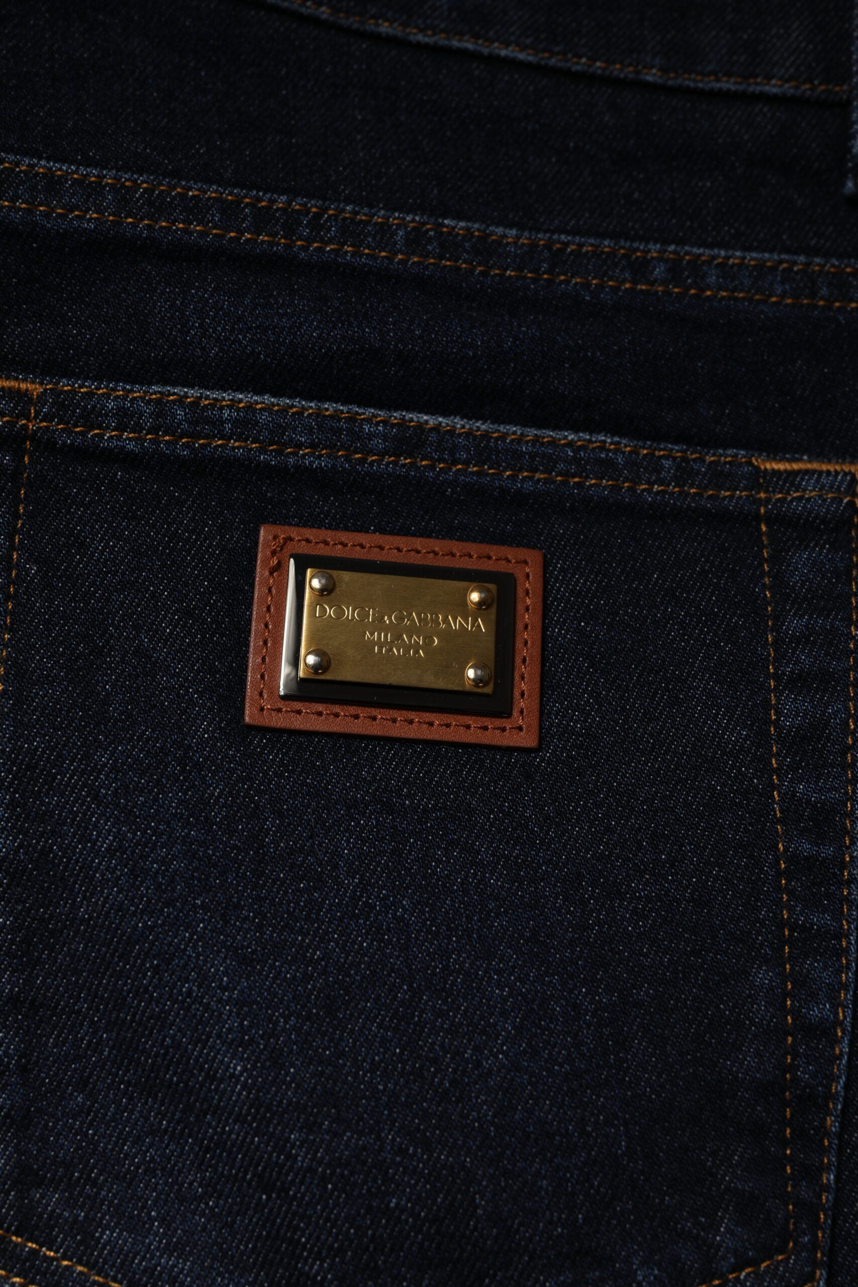 Dolce & Gabbana Dark Blue Cotton Stretch Skinny Denim Jeans-6