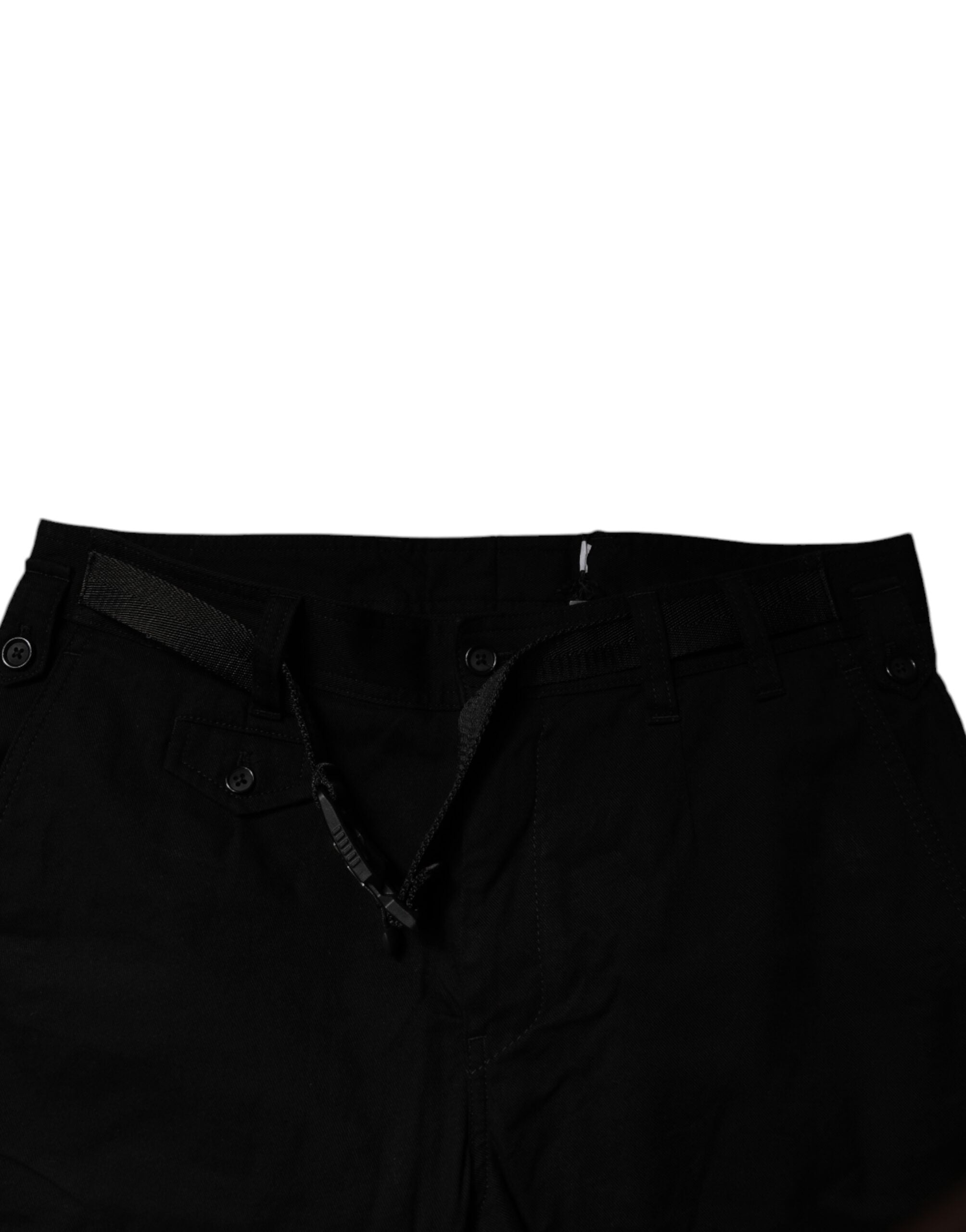 Dolce & Gabbana Black Cotton Stretch Cargo Denim Jeans-5