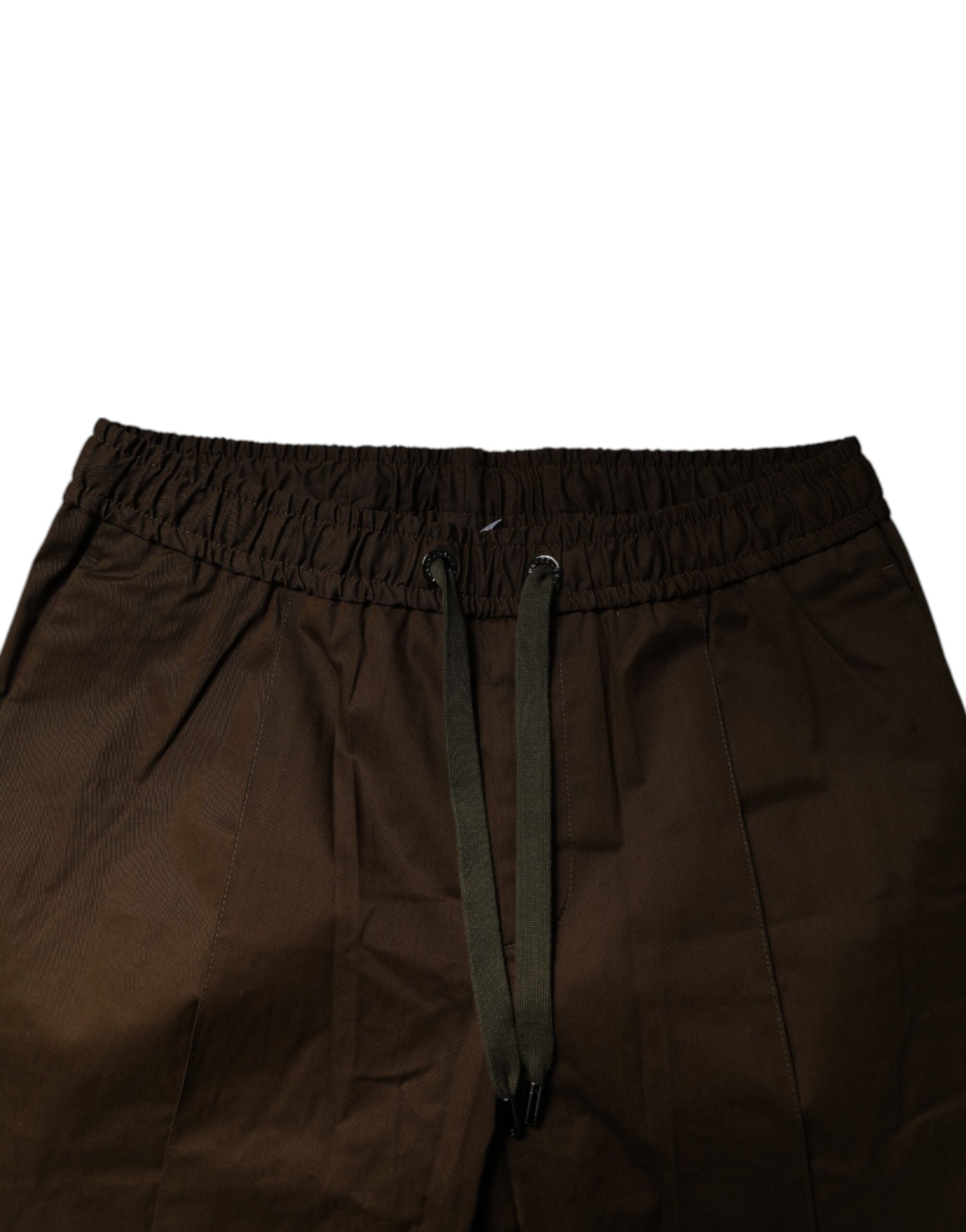 Dolce & Gabbana Brown Cotton Stretch Jogger Sweatpants-5