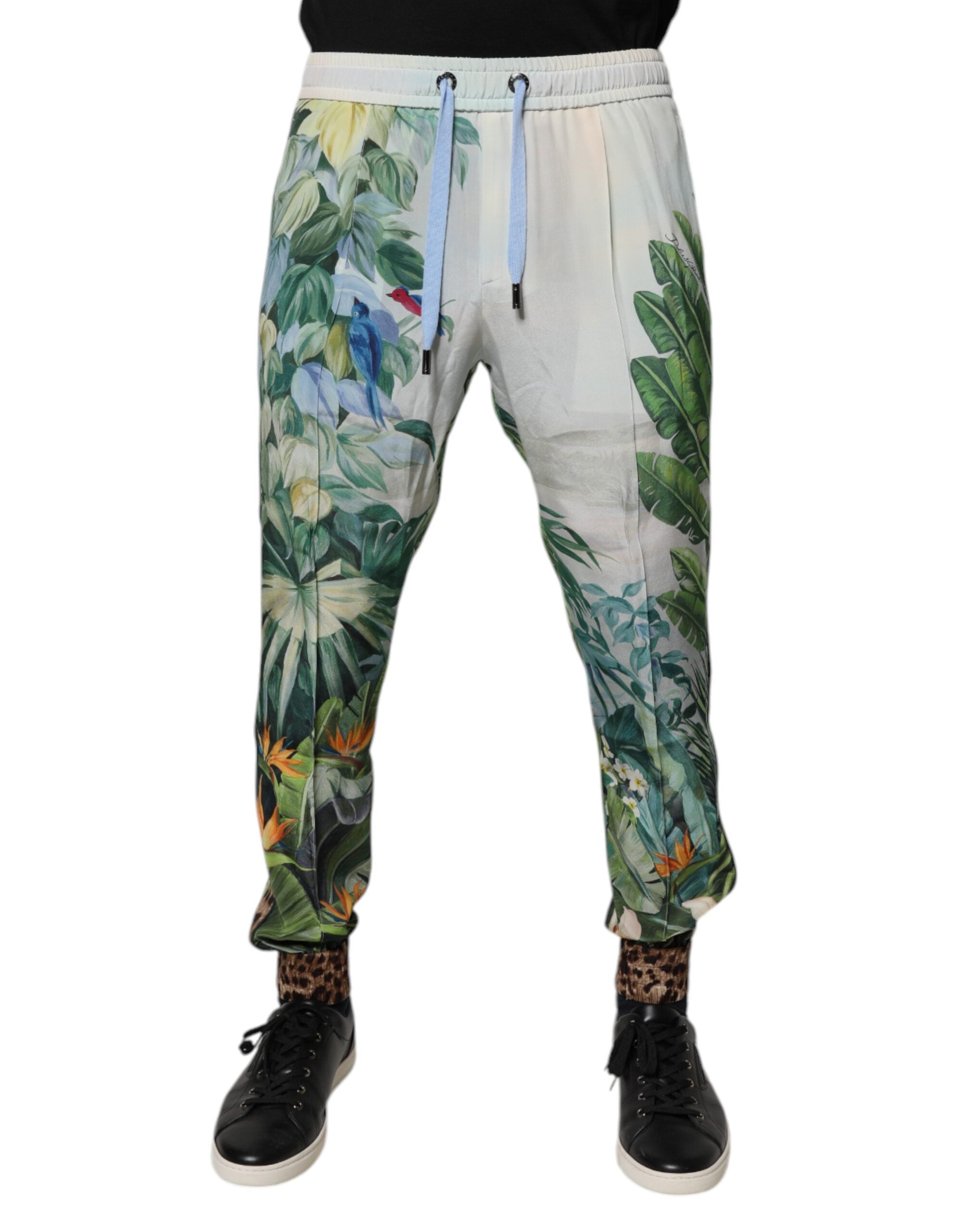 Dolce & Gabbana Multicolor Tropical Jogger Sweatpants Pants-1