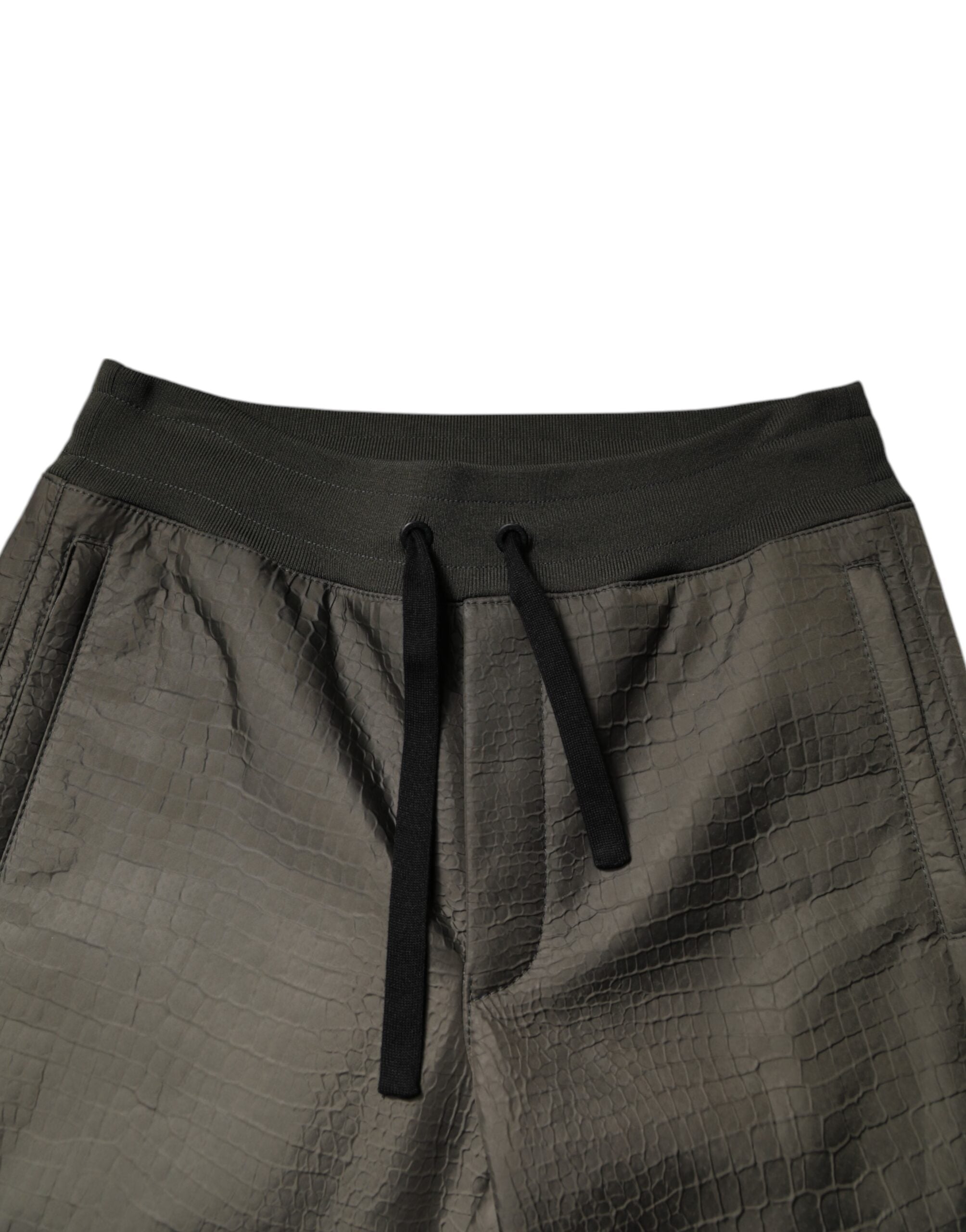 Dolce & Gabbana Brown Lambskin Leather Men's Sweatpants Trousers-5