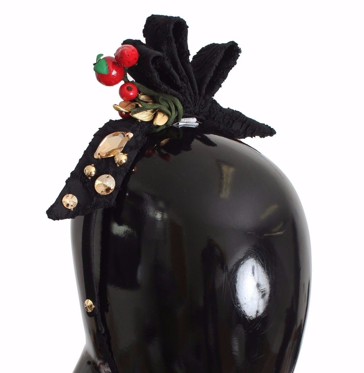 Dolce & Gabbana Diadem Headband Tiara Berry Fruit Crystal Bow Hair-2