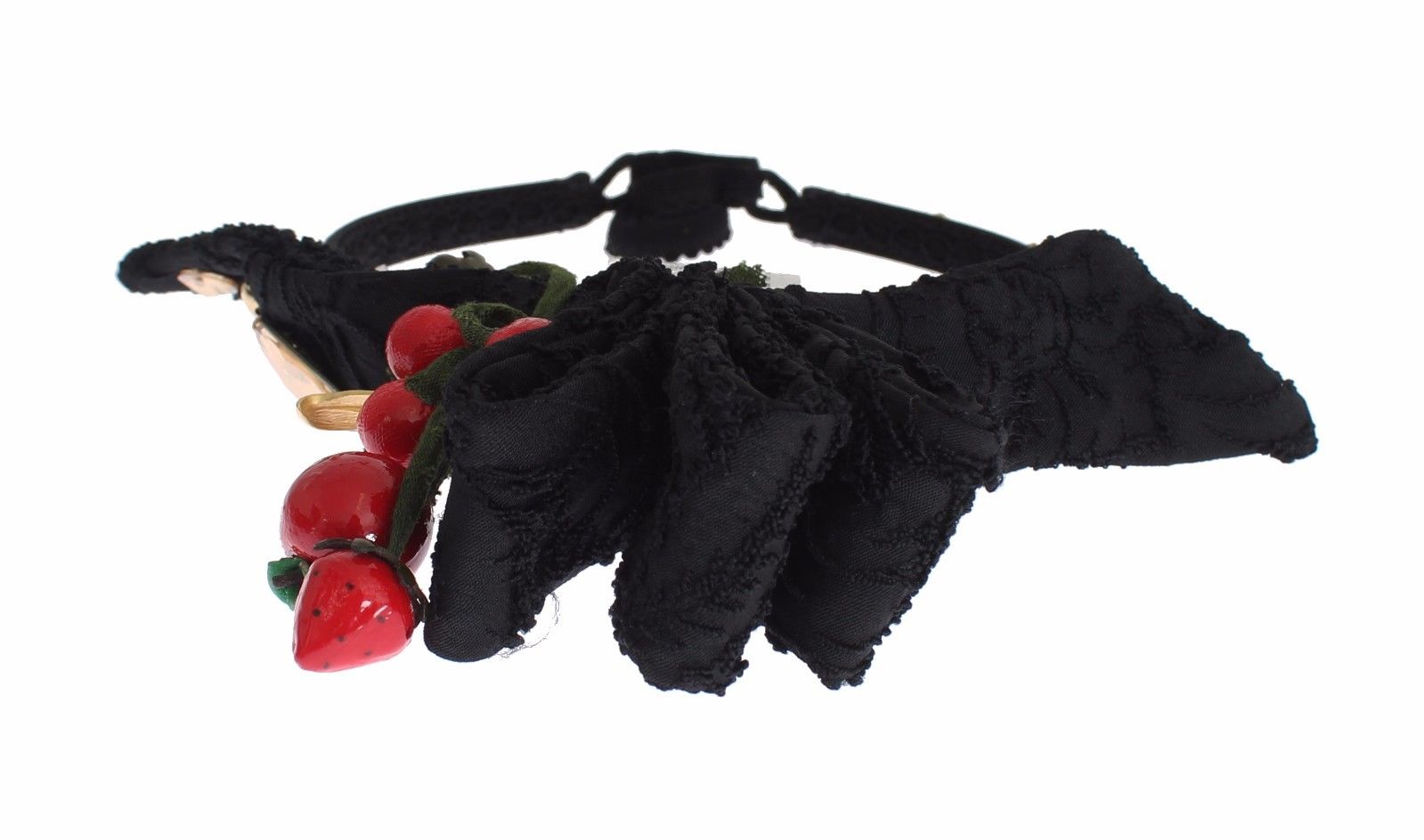 Dolce & Gabbana Diadem Headband Tiara Berry Fruit Crystal Bow Hair-3