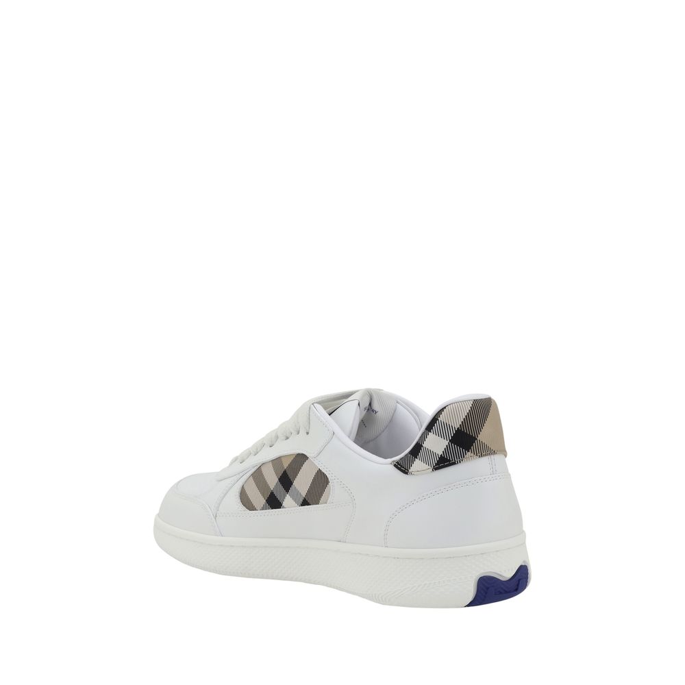 Burberry Weiße Low-Top-Sneaker aus Kalbsleder Bos Taurus-3