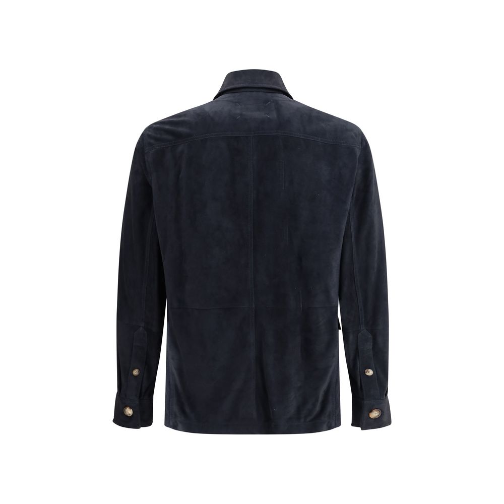 Brunello Cucinelli suede shirt jacket-2