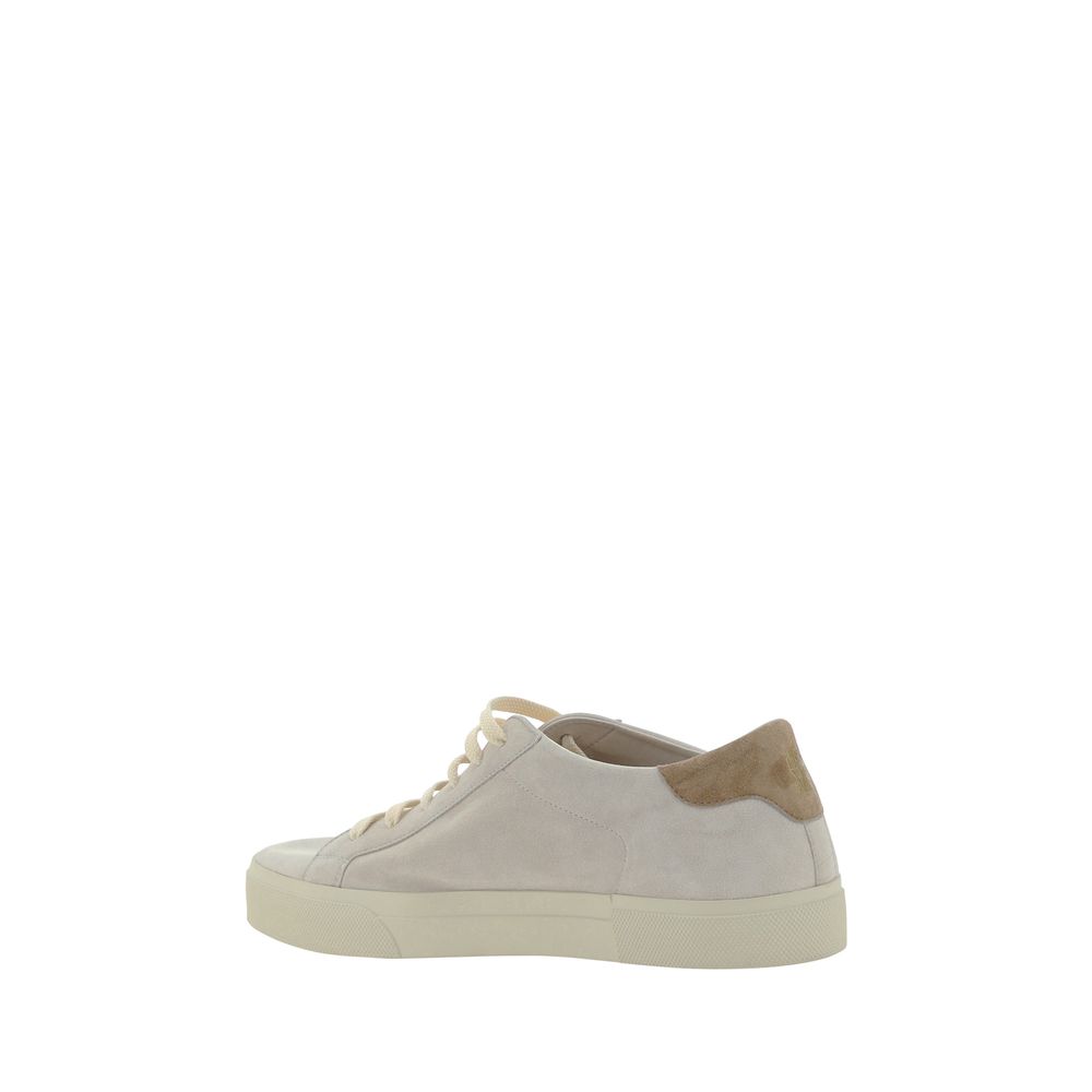 Brunello Cucinelli cream leather sneakers-3