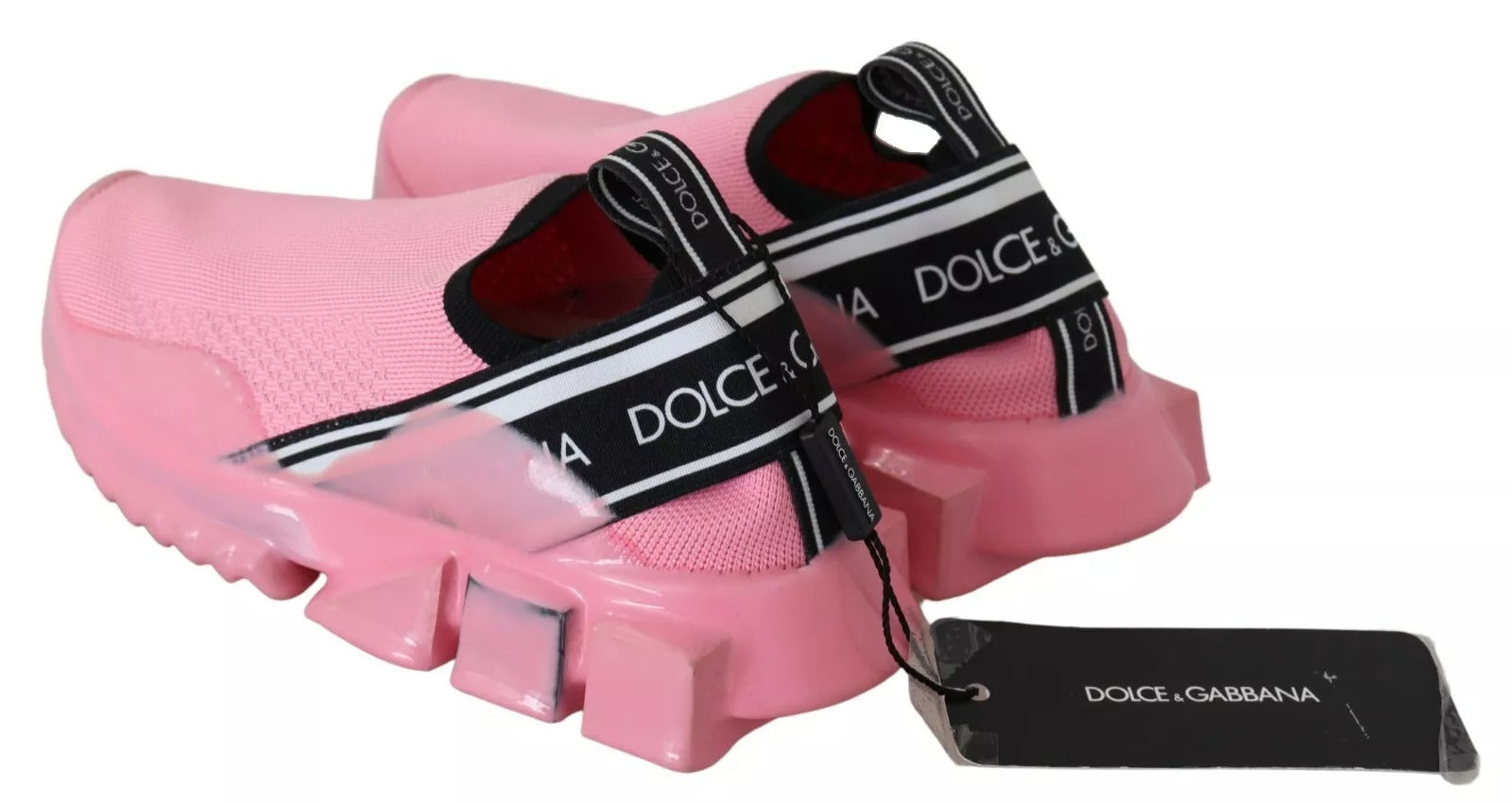 Dolce & Gabbana Pink Low Top Sorrento Sneakers Slip On Casual Shoes-8