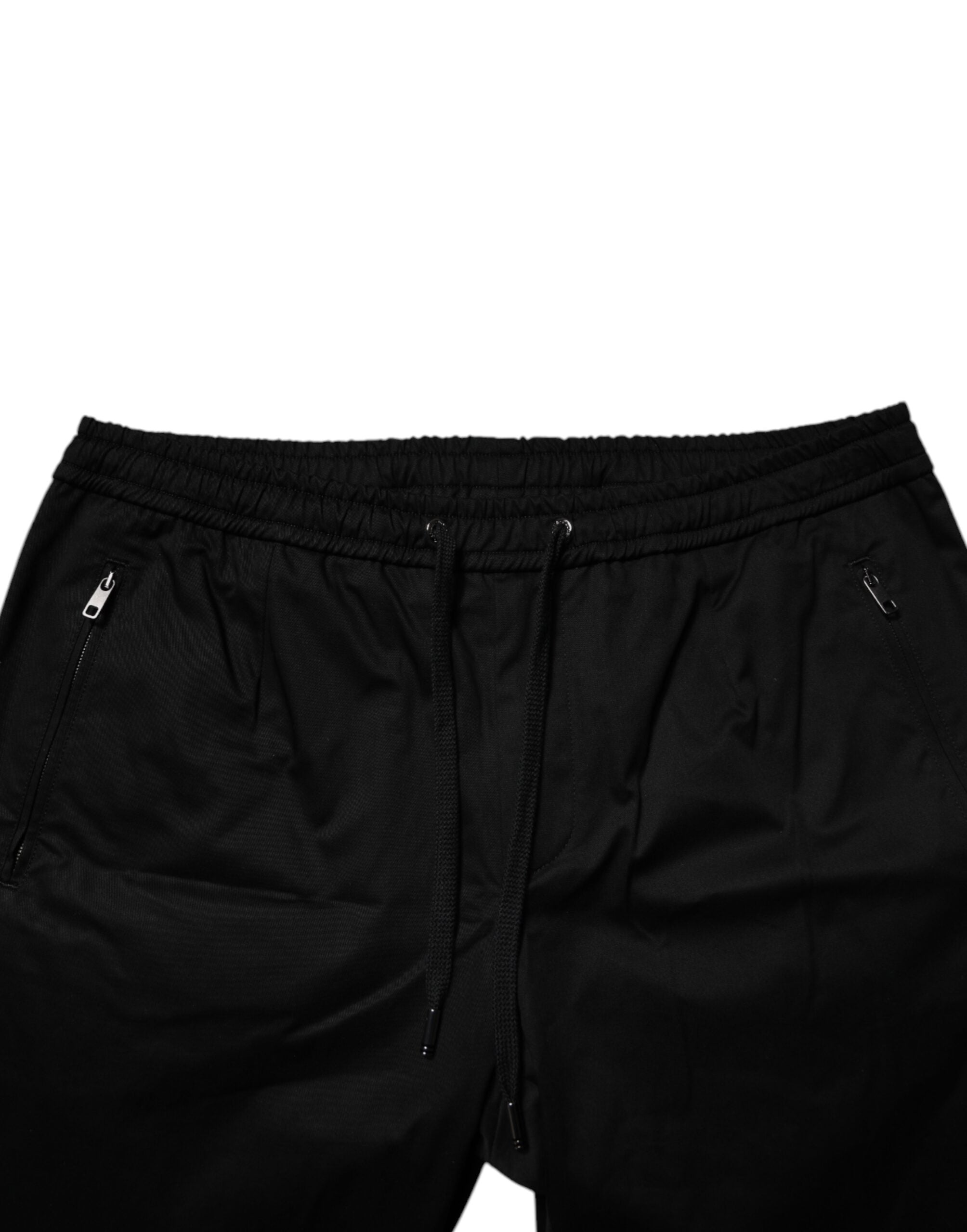 Dolce & Gabbana Schwarze Baumwoll-Stretch-Jogger-Sweatpants Hose-5