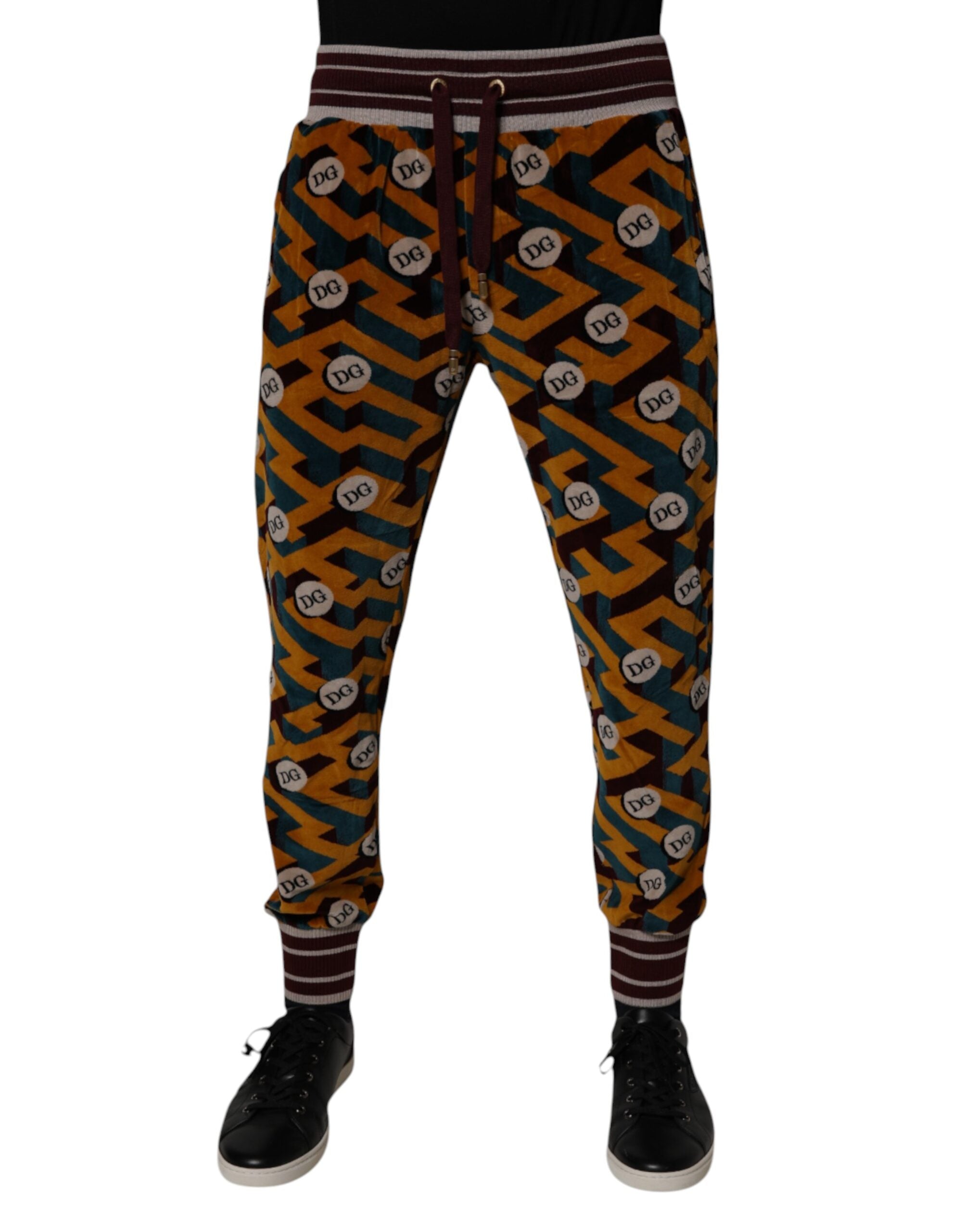 Dolce & Gabbana Mehrfarbige Logo-Monogramm-Jogger-Sweatpants-1