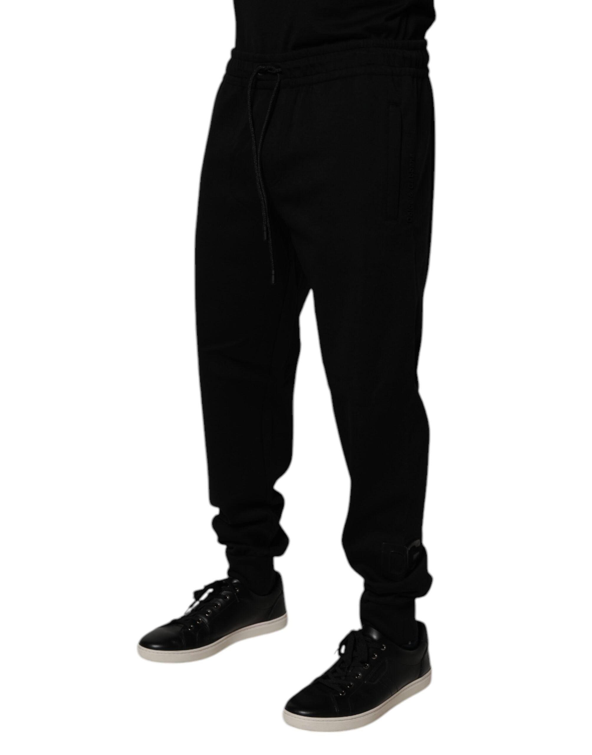 Dolce & Gabbana Black Cotton Blend Jogger Sweatpants-3