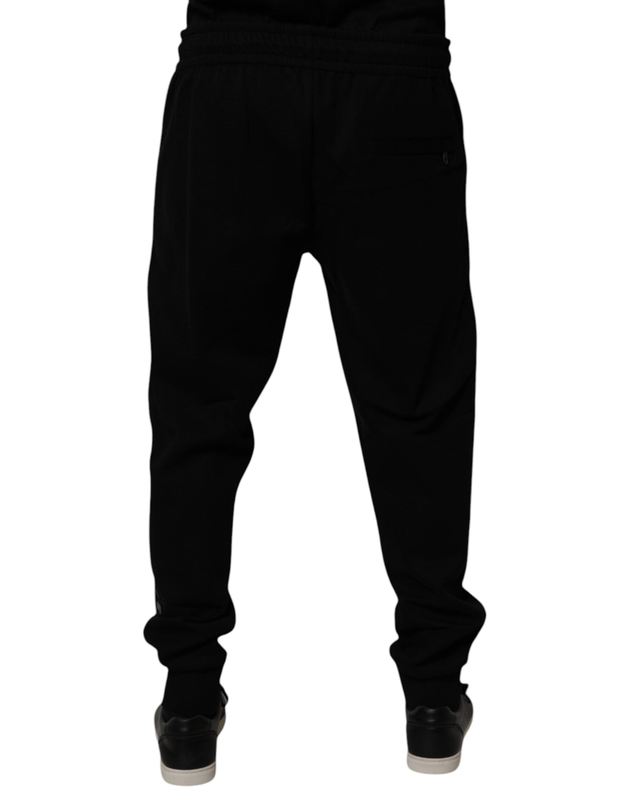 Dolce & Gabbana Black Cotton Blend Jogger Sweatpants-4