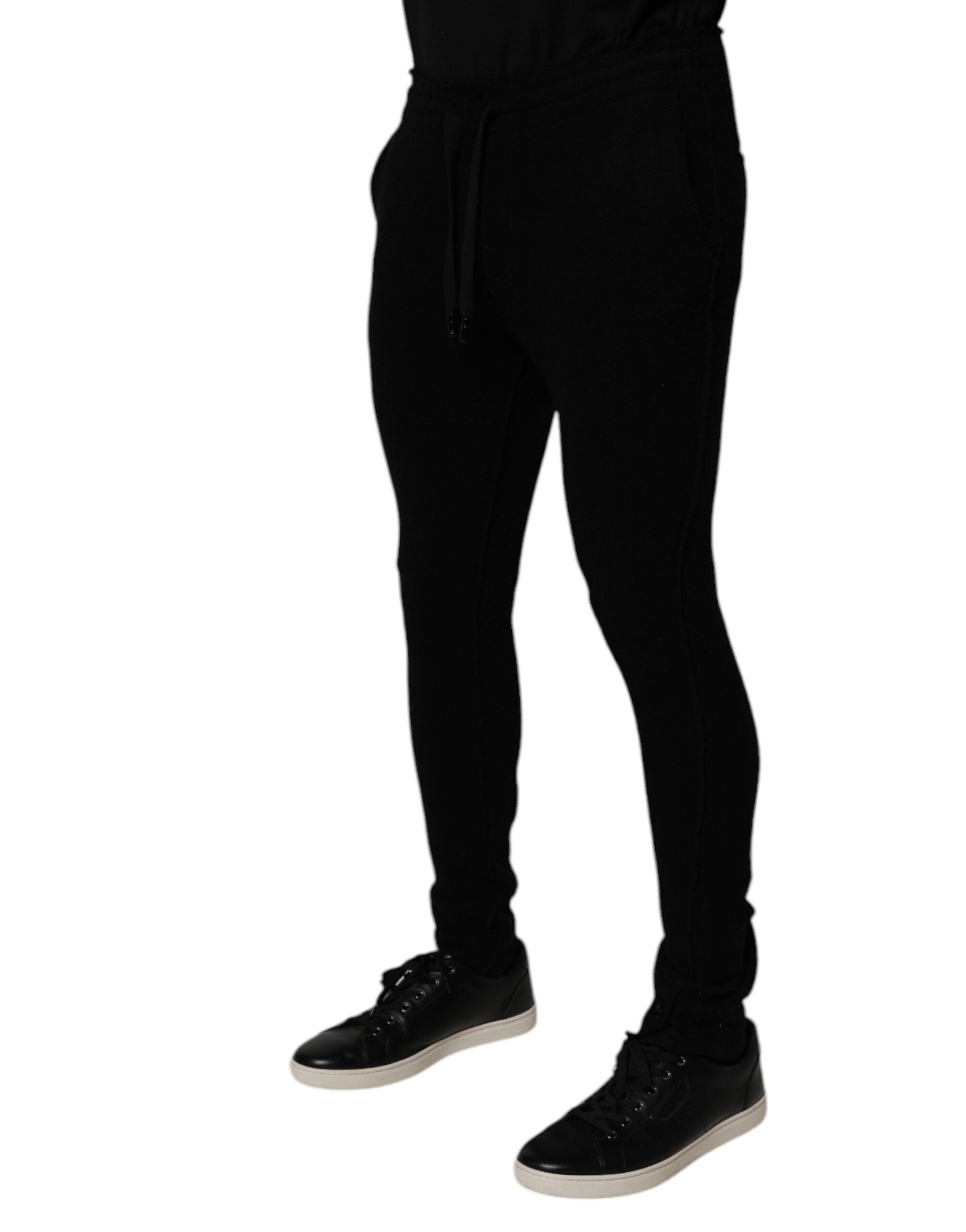 Dolce & Gabbana Black Cashmere Joggers Men's Sweatpants Trousers-3