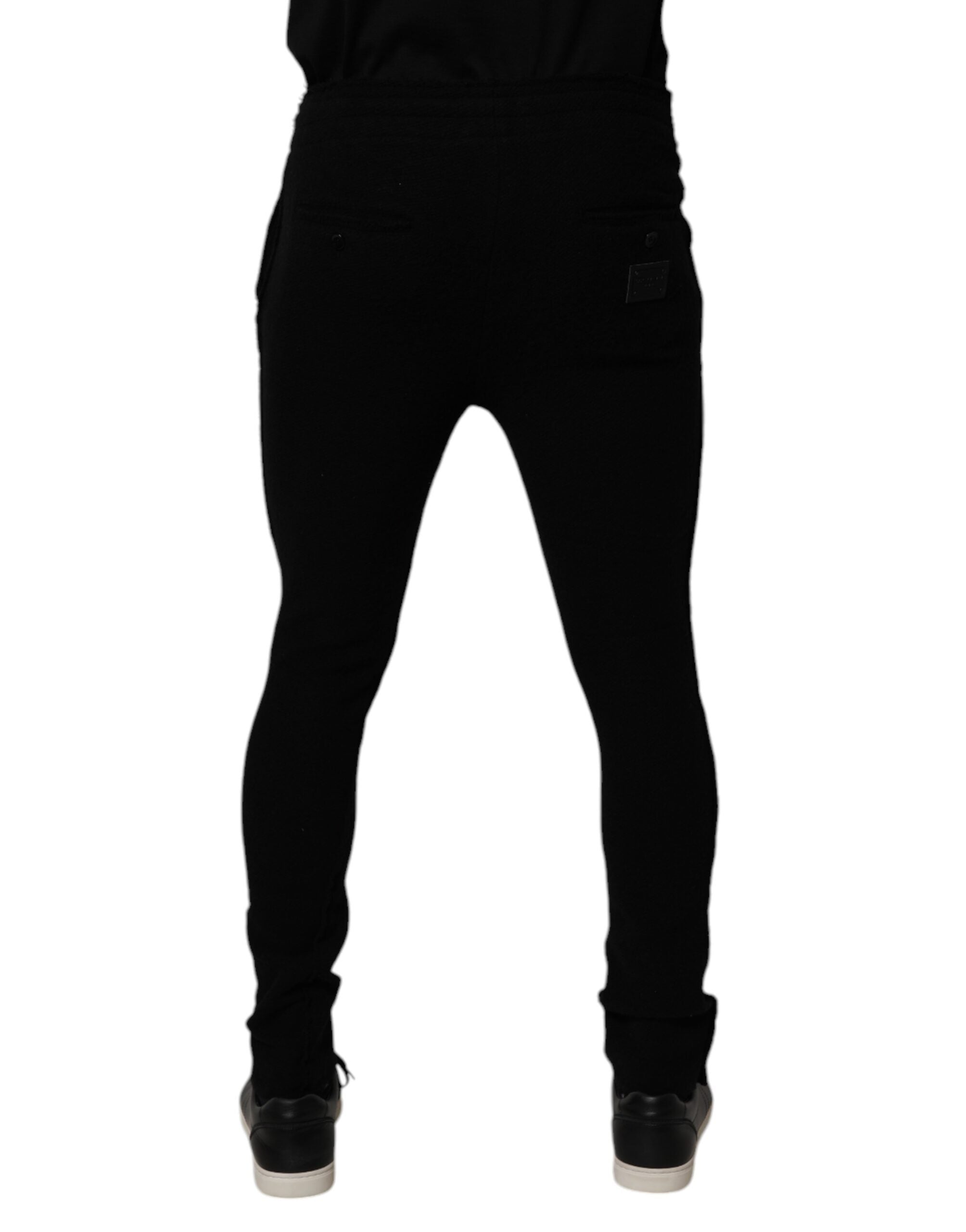 Dolce & Gabbana Black Cashmere Joggers Men's Sweatpants Trousers-4