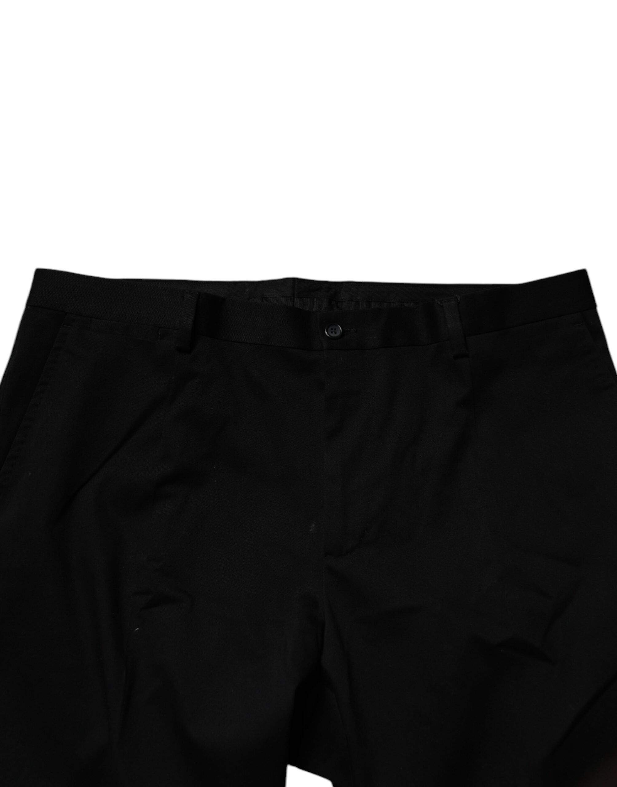Dolce & Gabbana Black Cotton Men's Skinny Dress Formal Trousers-5