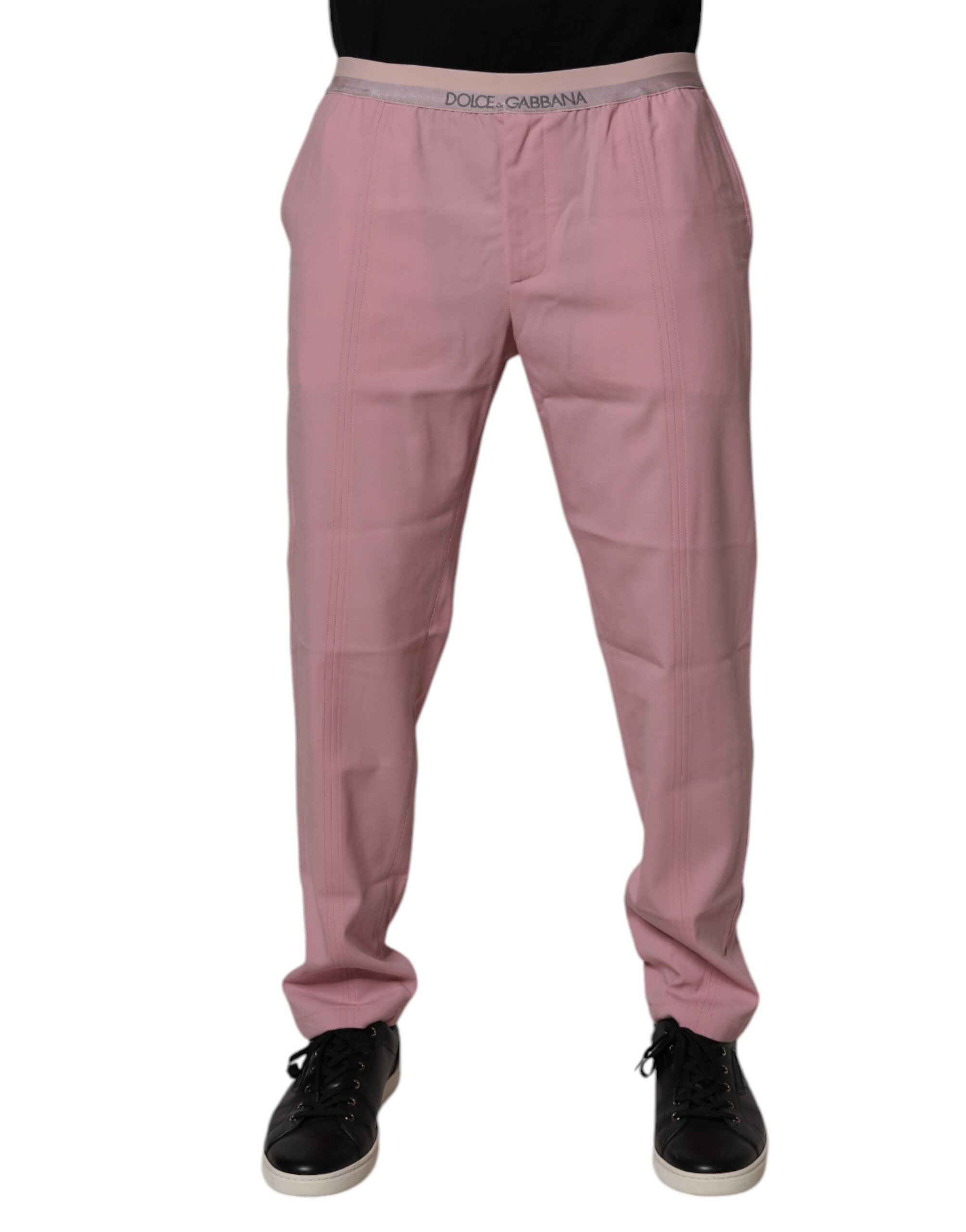 Dolce & Gabbana Pinke Baumwoll-Stretch-Chino-Hose