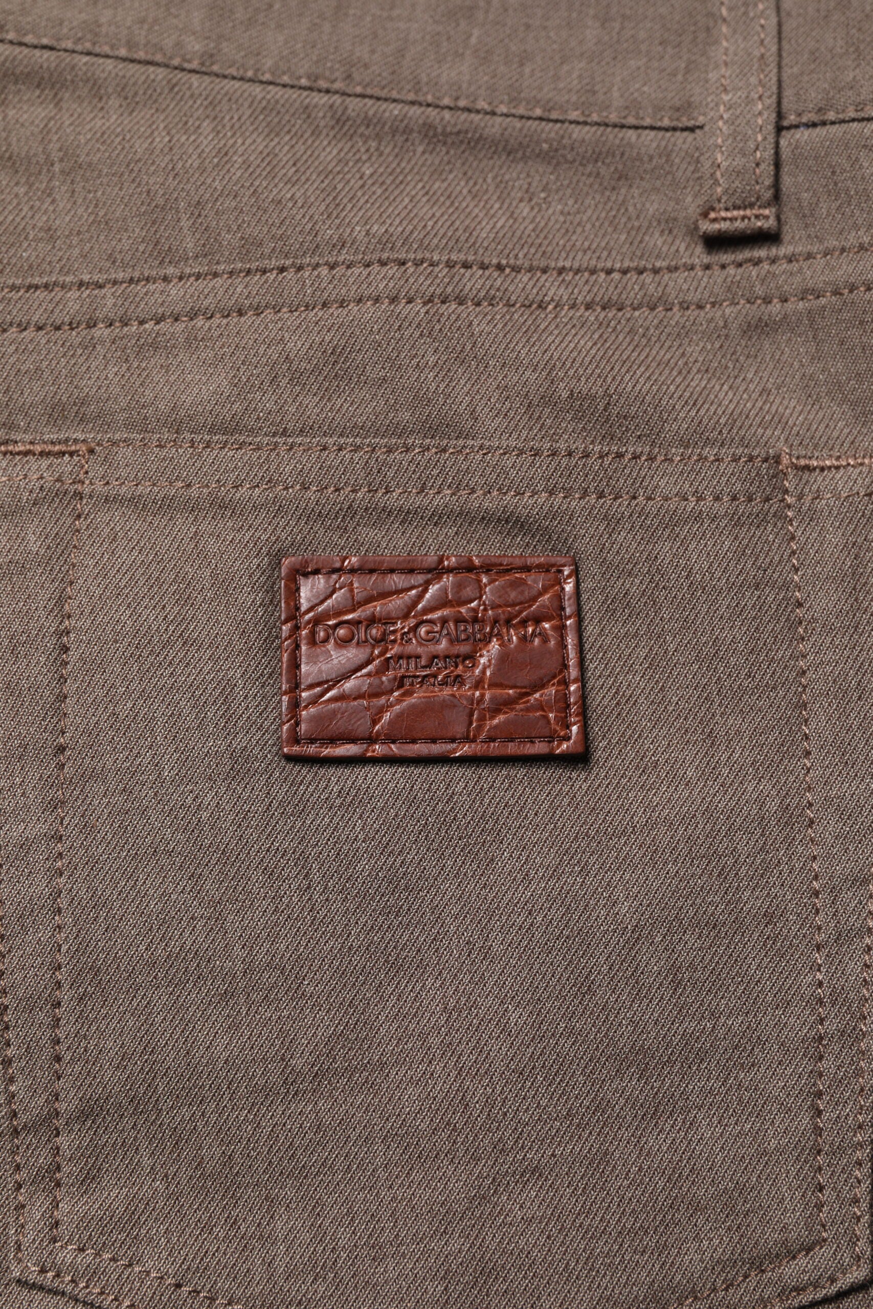 Dolce & Gabbana Braune Baumwoll-Stretch-Chinohose-6