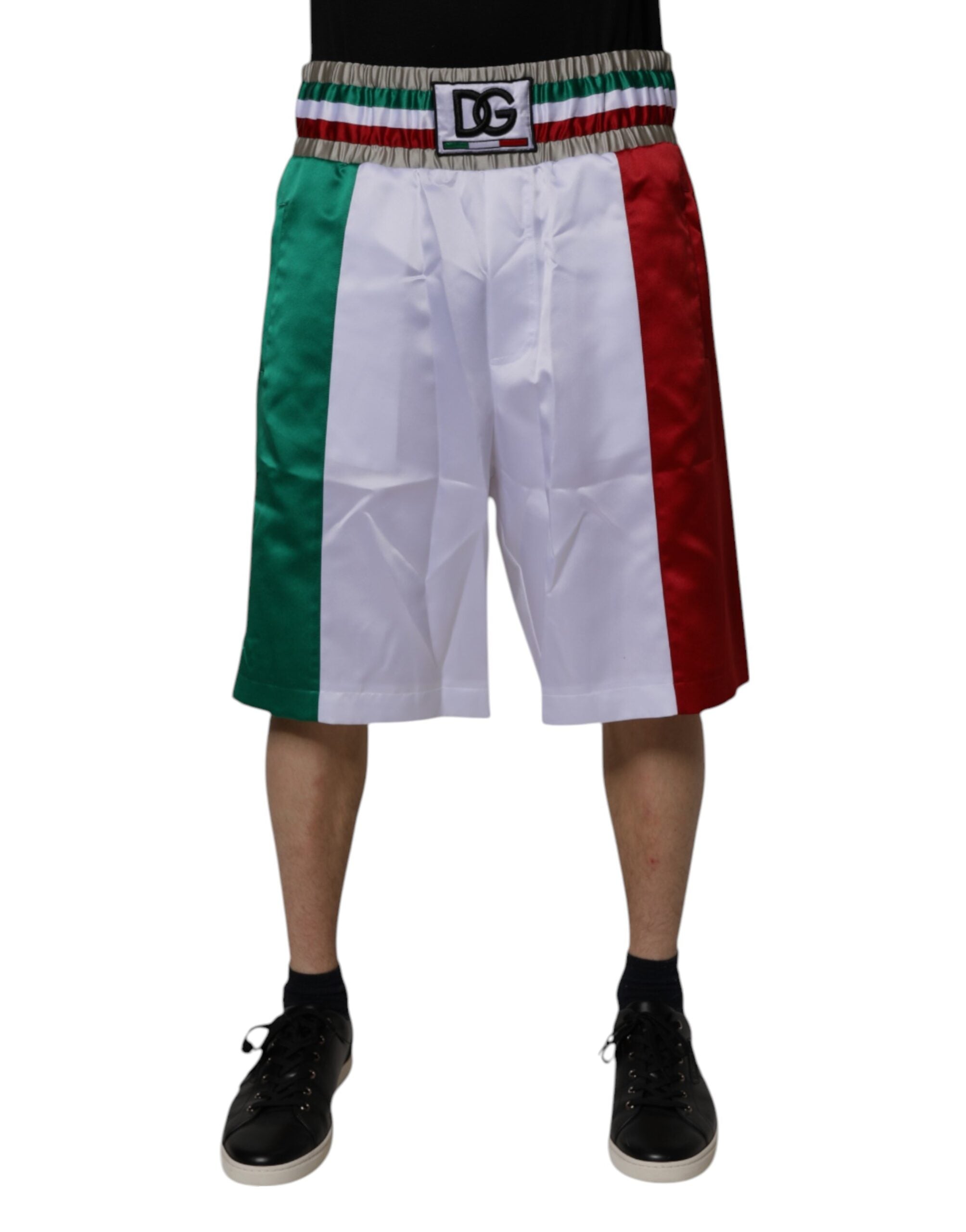 Dolce & Gabbana Multicolor Italia Polyester Bermudashorts-2