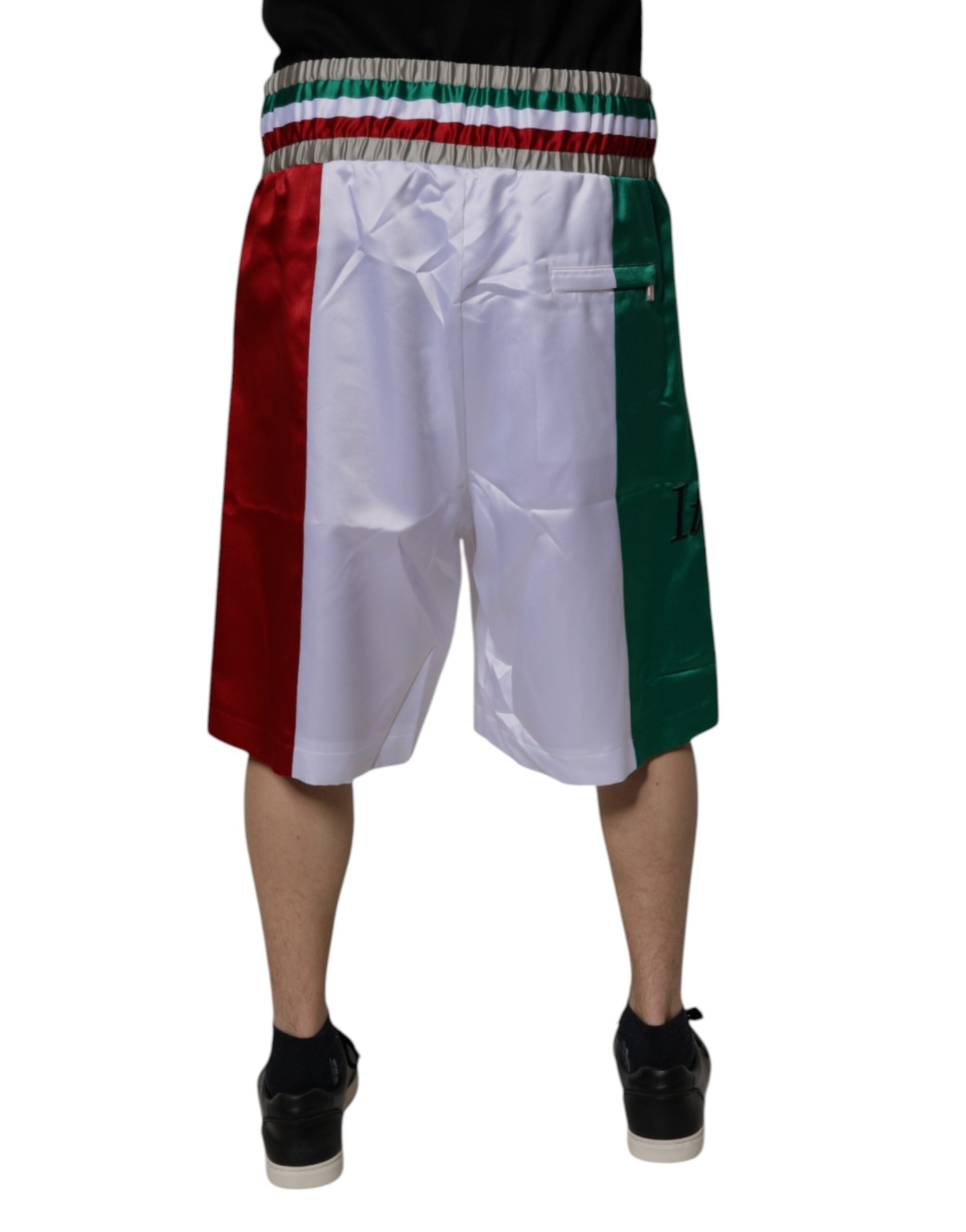 Dolce & Gabbana Multicolor Italia Polyester Bermudashorts-4