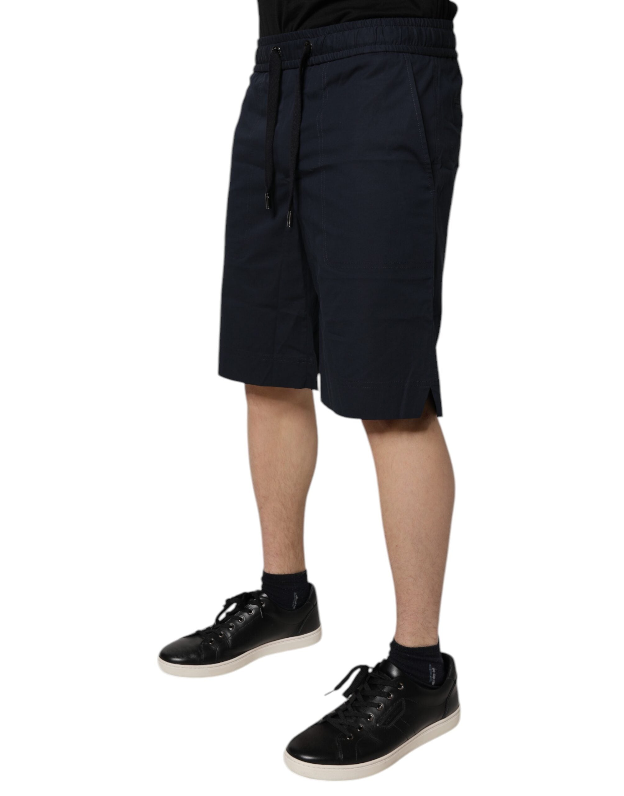 Bermudas/pantalones cortos deportivos de algodón azul oscuro de Dolce & Gabbana-3