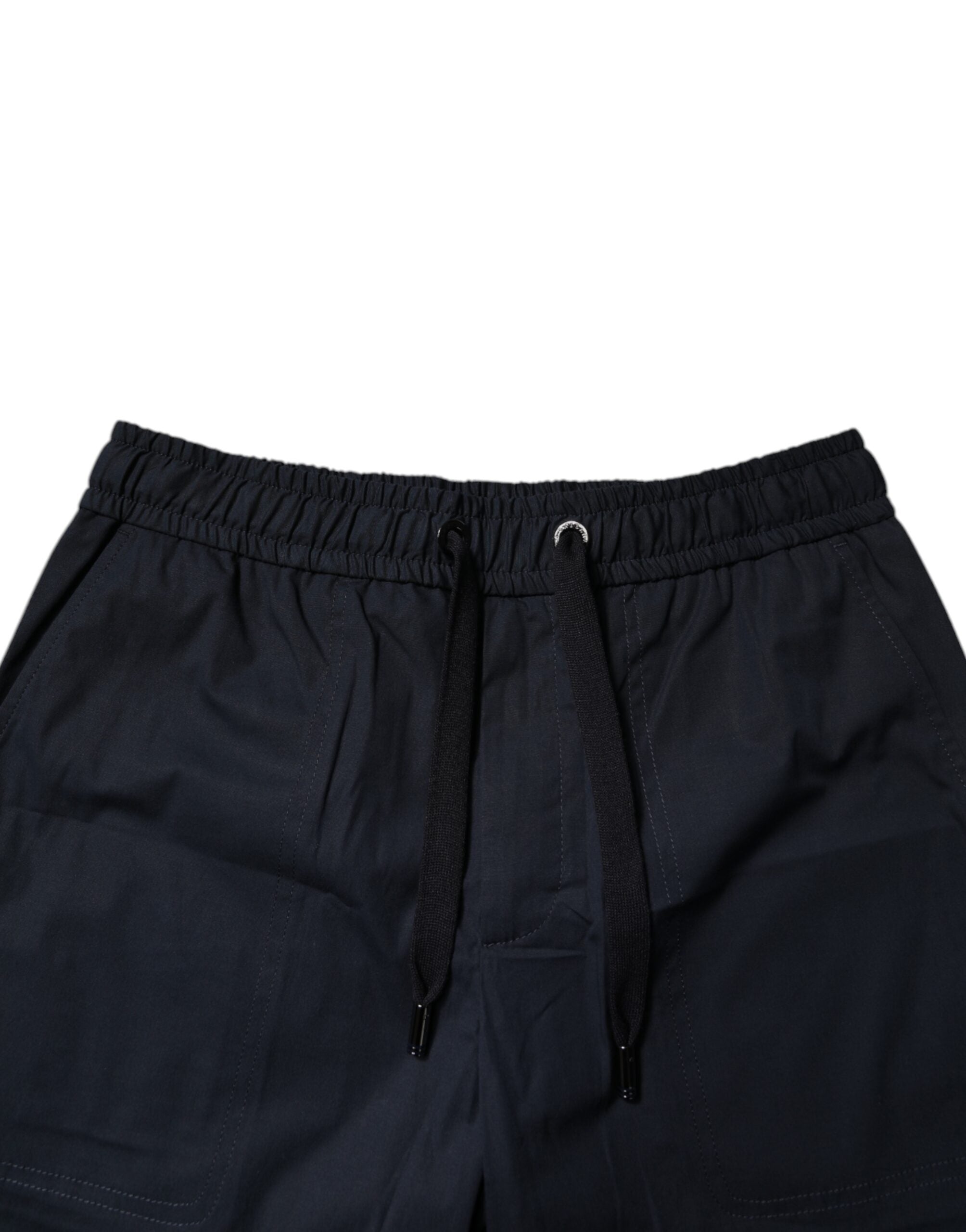 Bermudas/pantalones cortos deportivos de algodón azul oscuro de Dolce & Gabbana-5