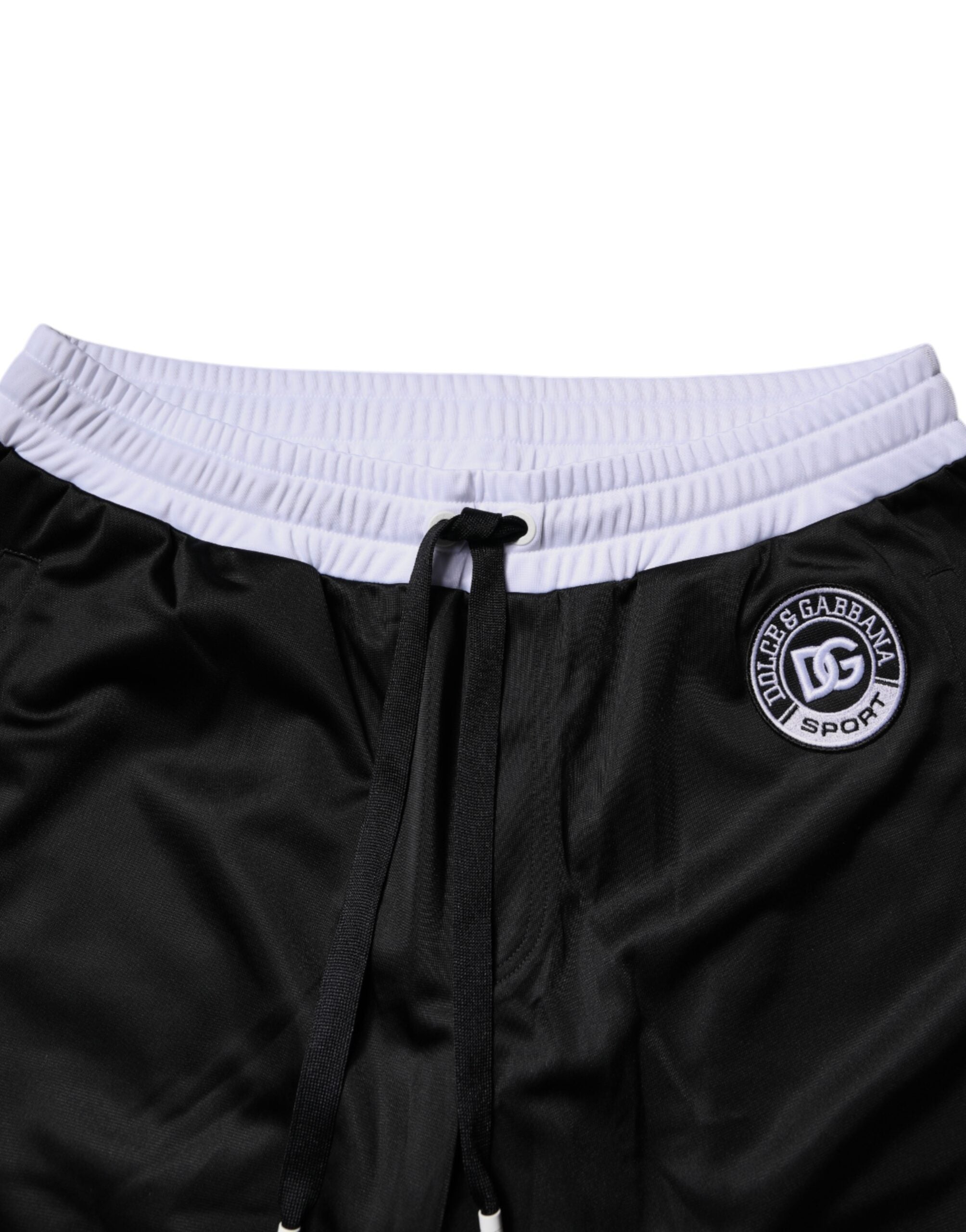 Dolce & Gabbana Black and White Men's Bermuda Sweatshorts Shorts-5