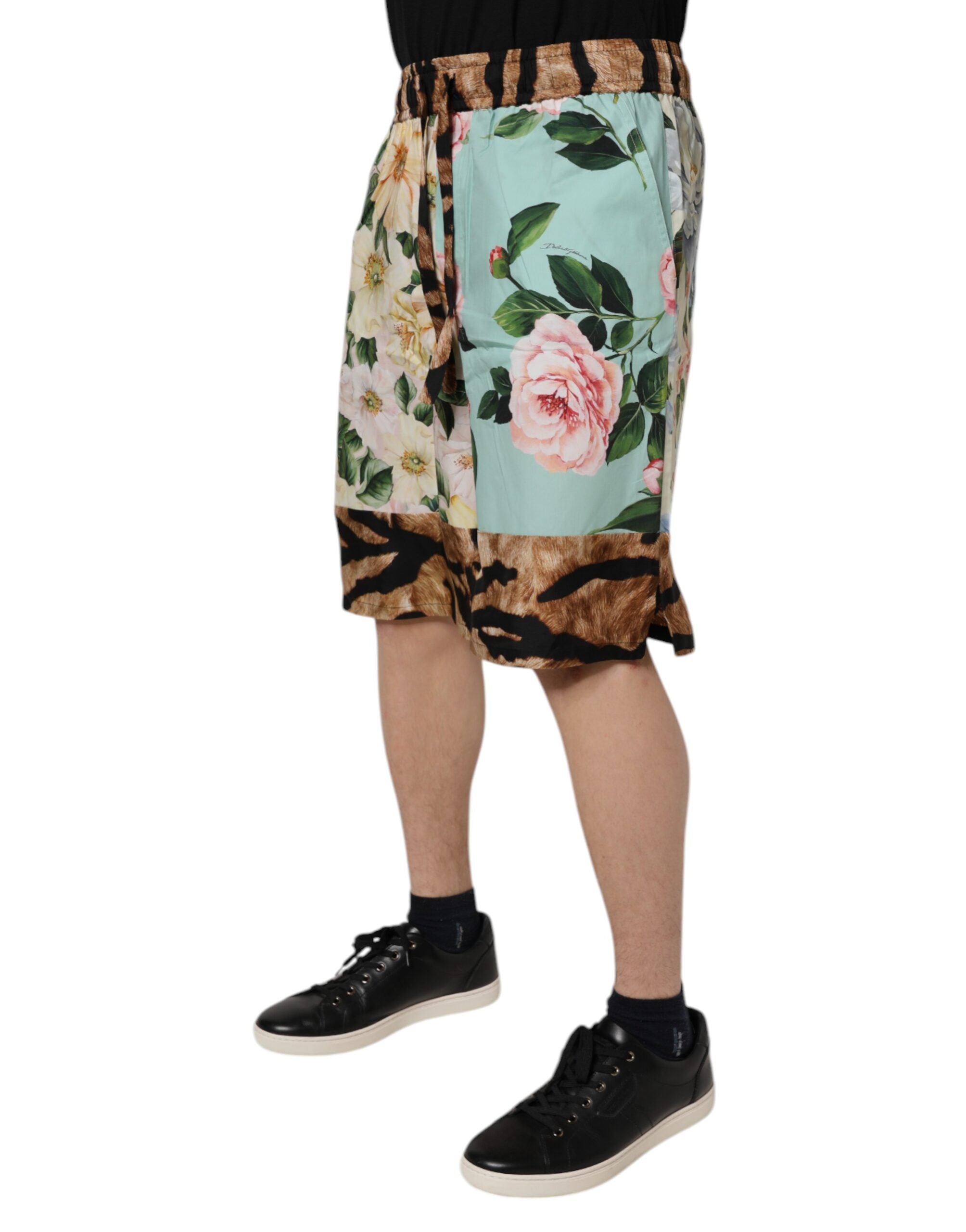 Dolce & Gabbana Mehrfarbige Bermudashorts mit Blumendruck für Männer-3