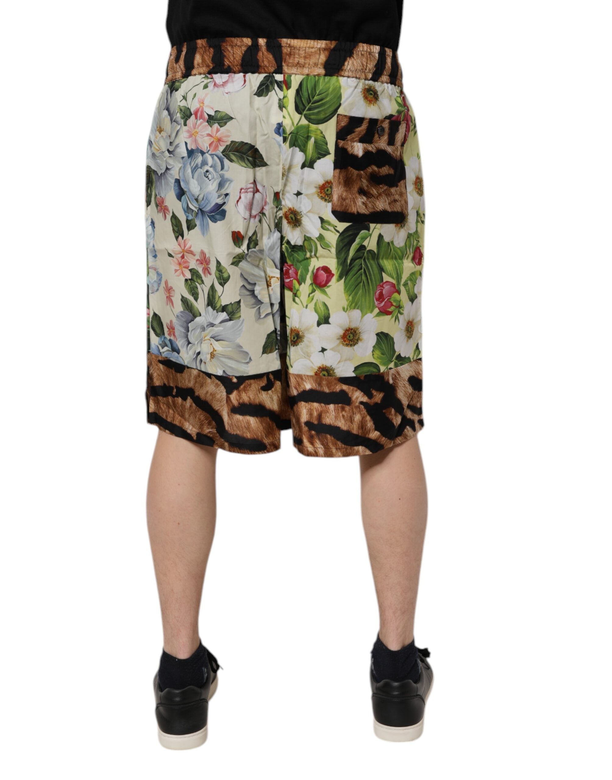 Dolce & Gabbana Mehrfarbige Bermudashorts mit Blumendruck für Männer-4