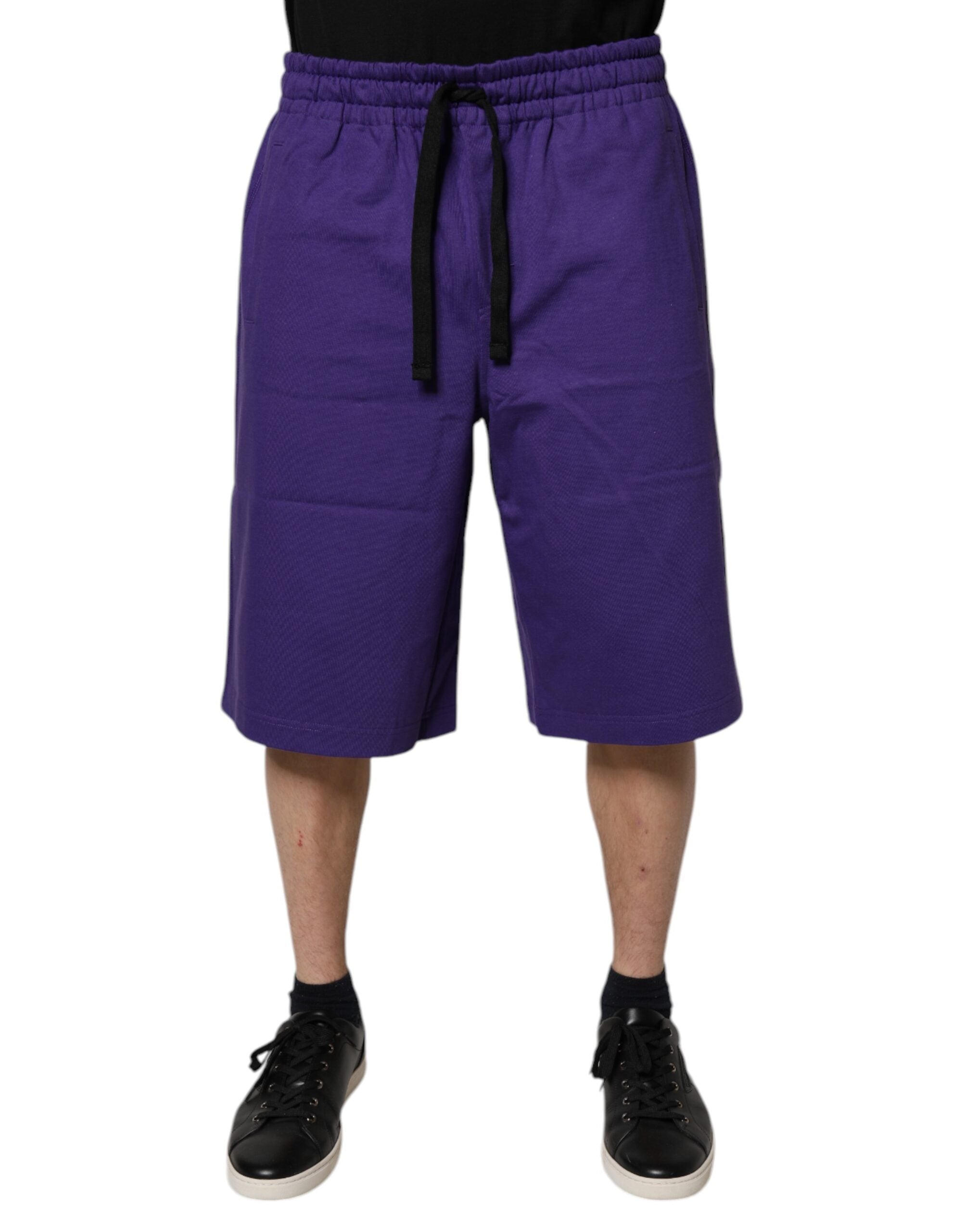 Bermudas deportivas de algodón morado para hombre de Dolce & Gabbana-2