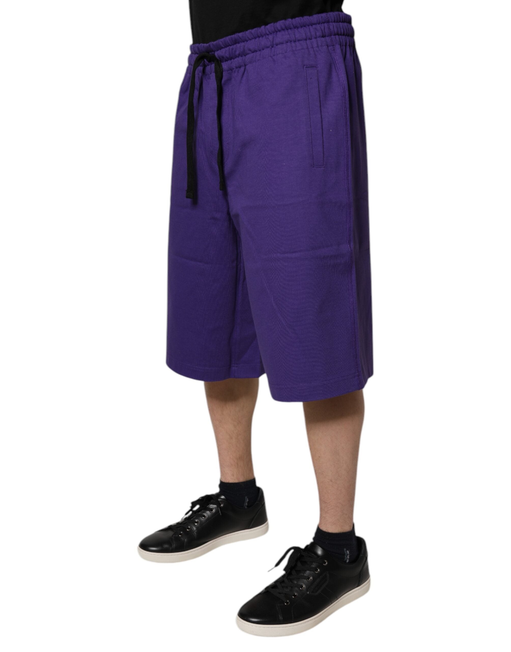 Bermudas deportivas de algodón morado para hombre de Dolce & Gabbana-3