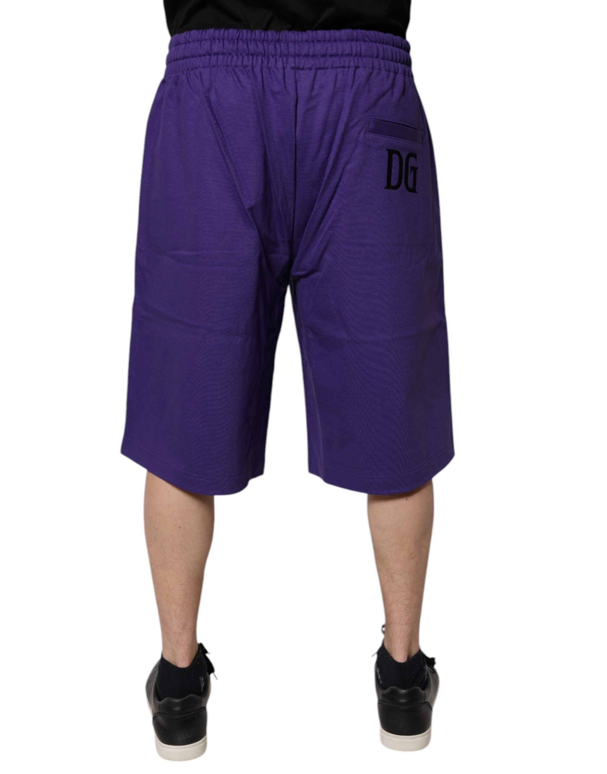 Bermudas deportivas de algodón morado para hombre de Dolce & Gabbana-4