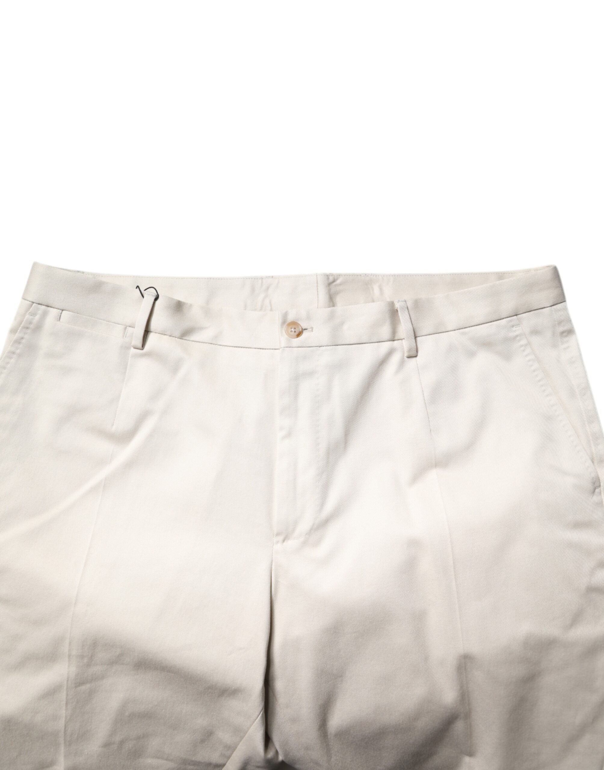 Dolce & Gabbana Beigefarbene Bermuda-Shorts aus Baumwolle mit mittlerer Taille-5