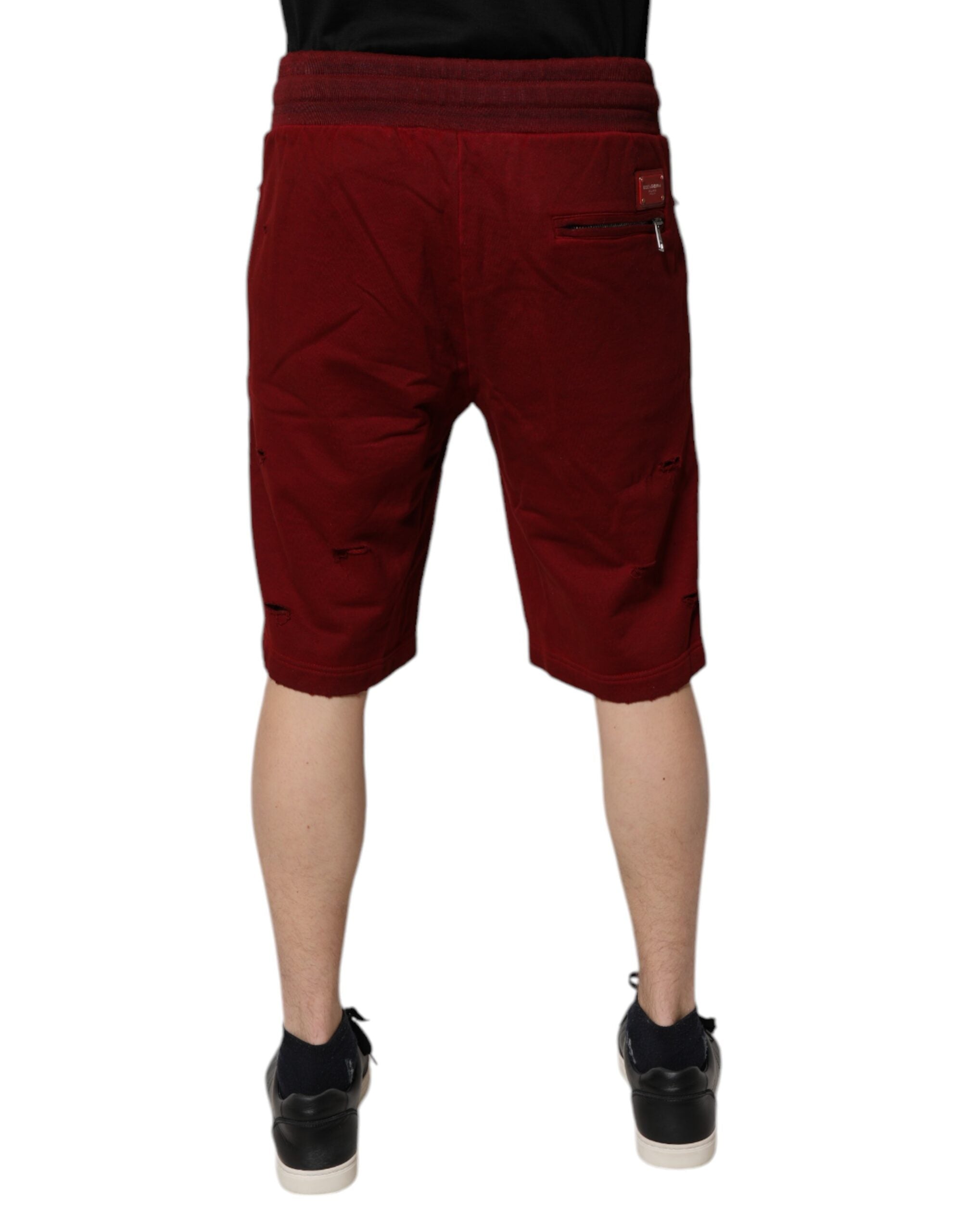 Bermudas de algodón burdeos Dolce & Gabbana para hombre-4